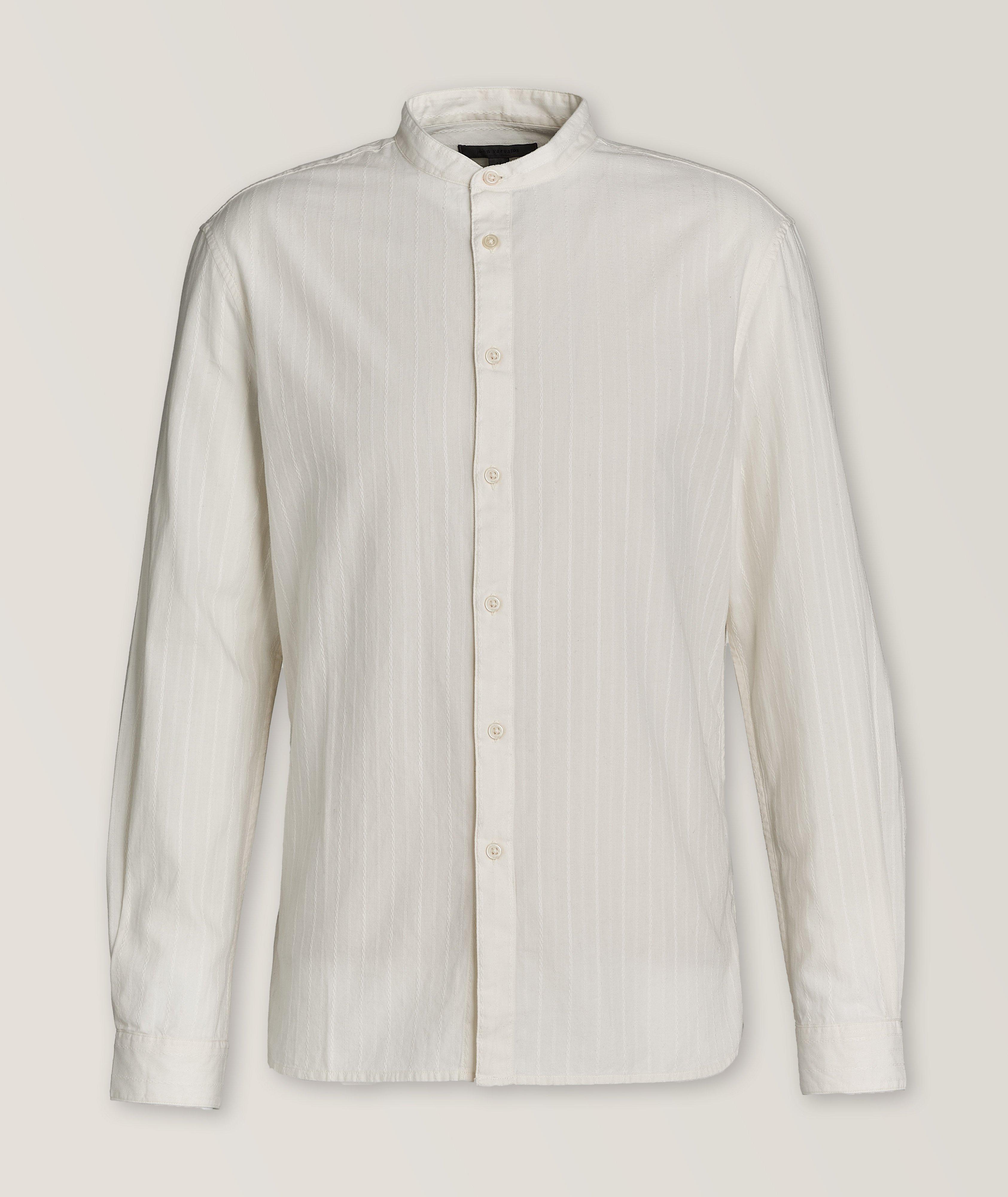 Braided Stripe Cotton Sport Shirt image 0