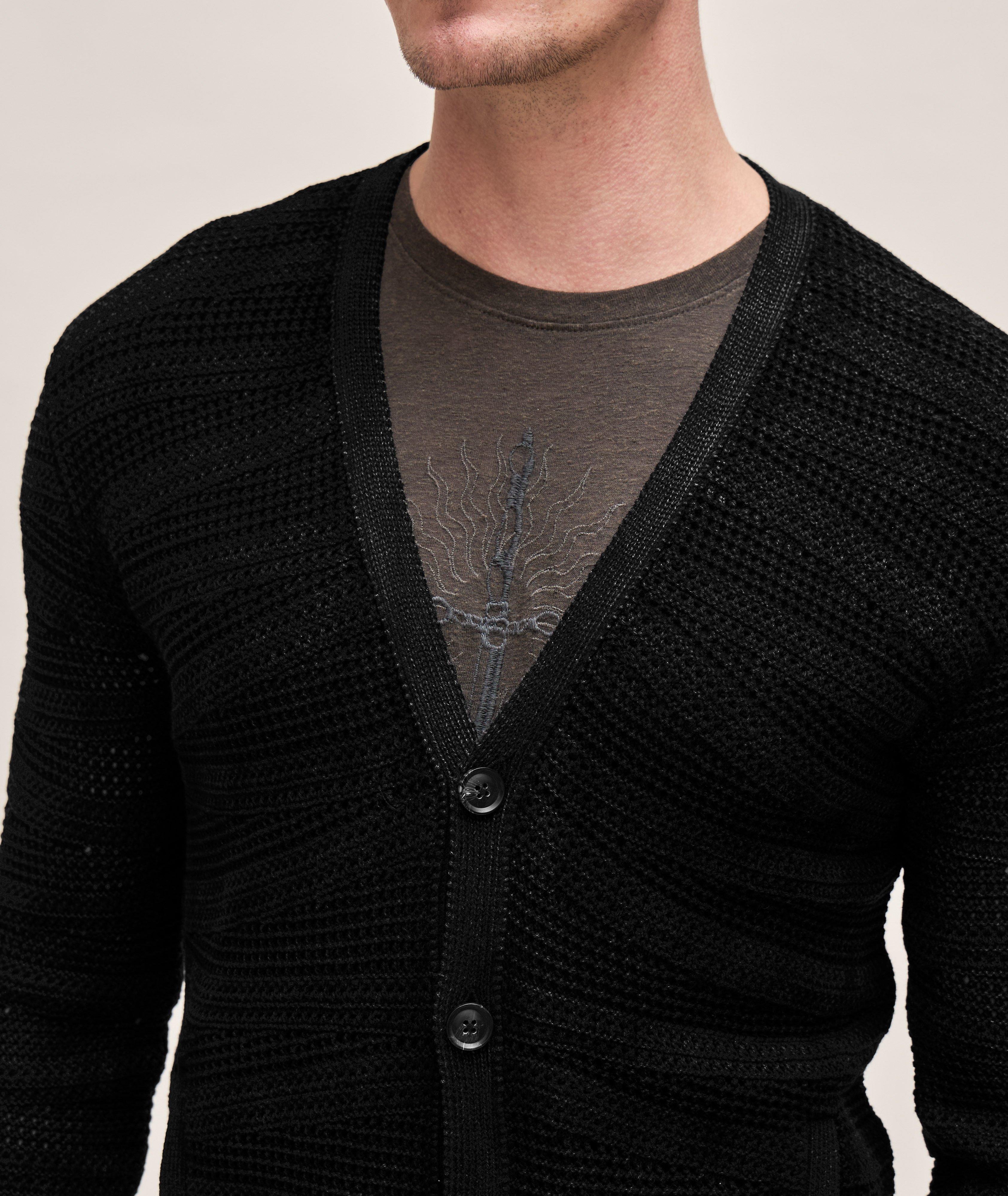 Wave Stitch Organic Cotton Cardigan  image 3