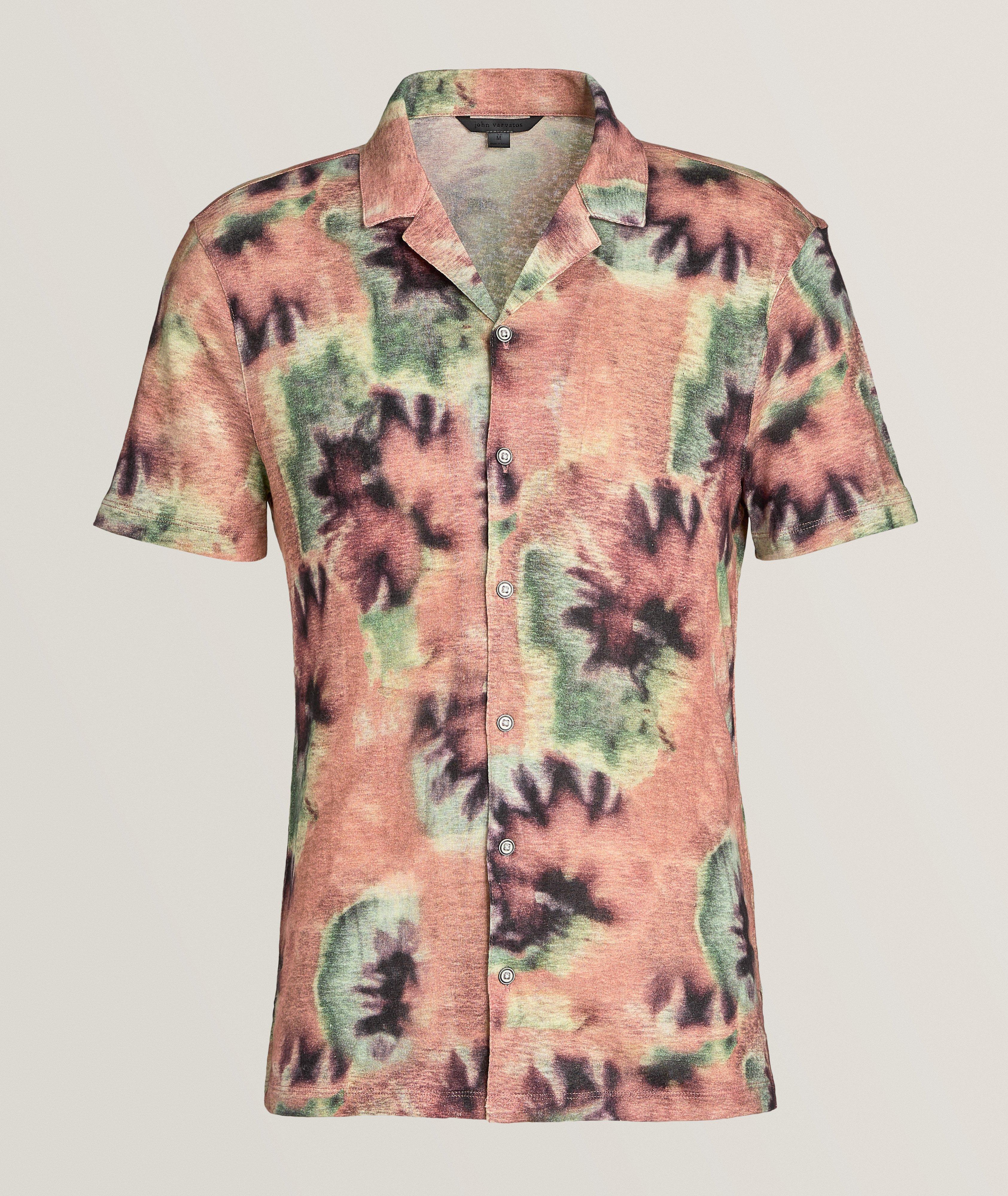 Linen Tie Dye Sport Shirt image 0