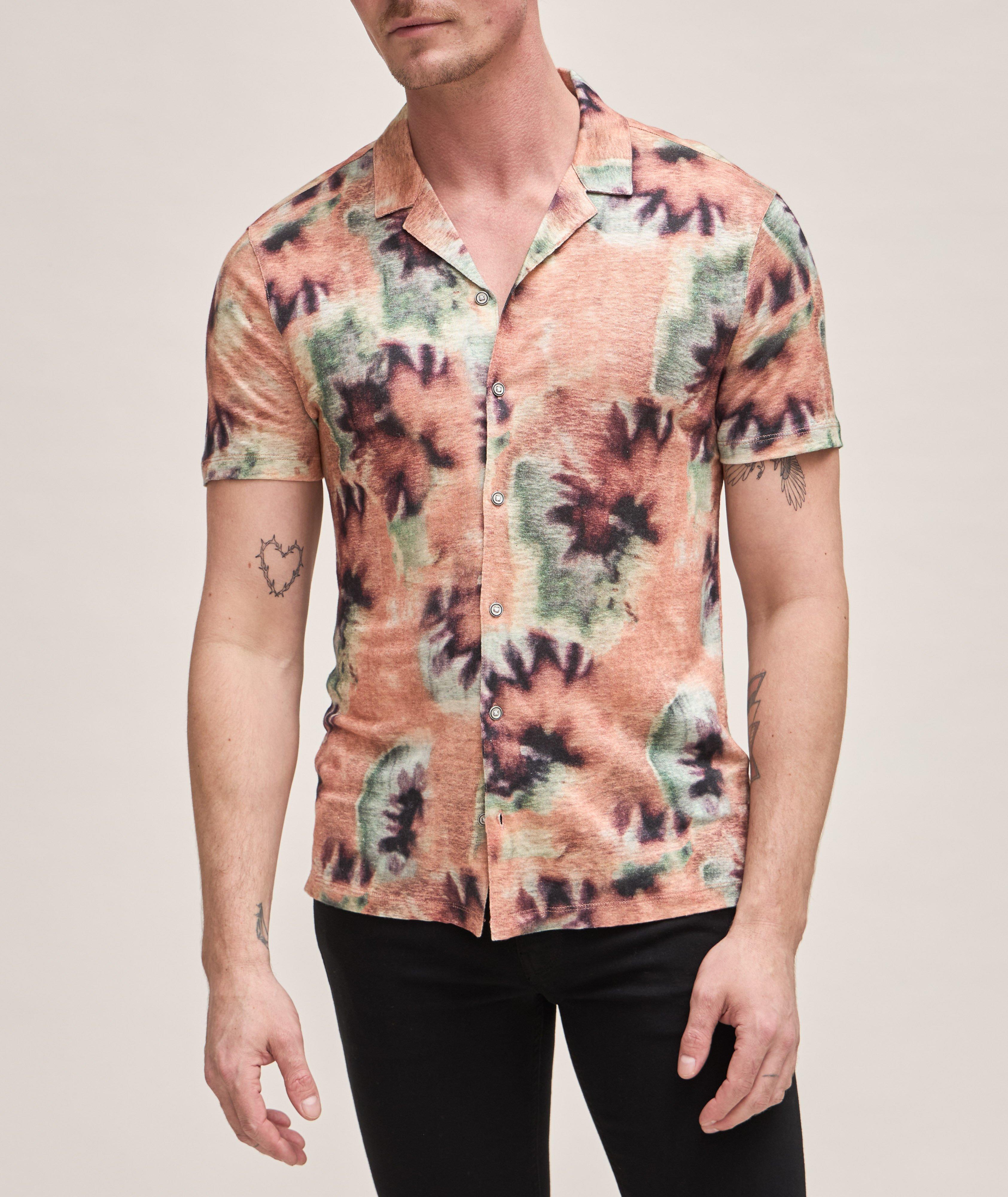 Linen Tie Dye Sport Shirt image 1