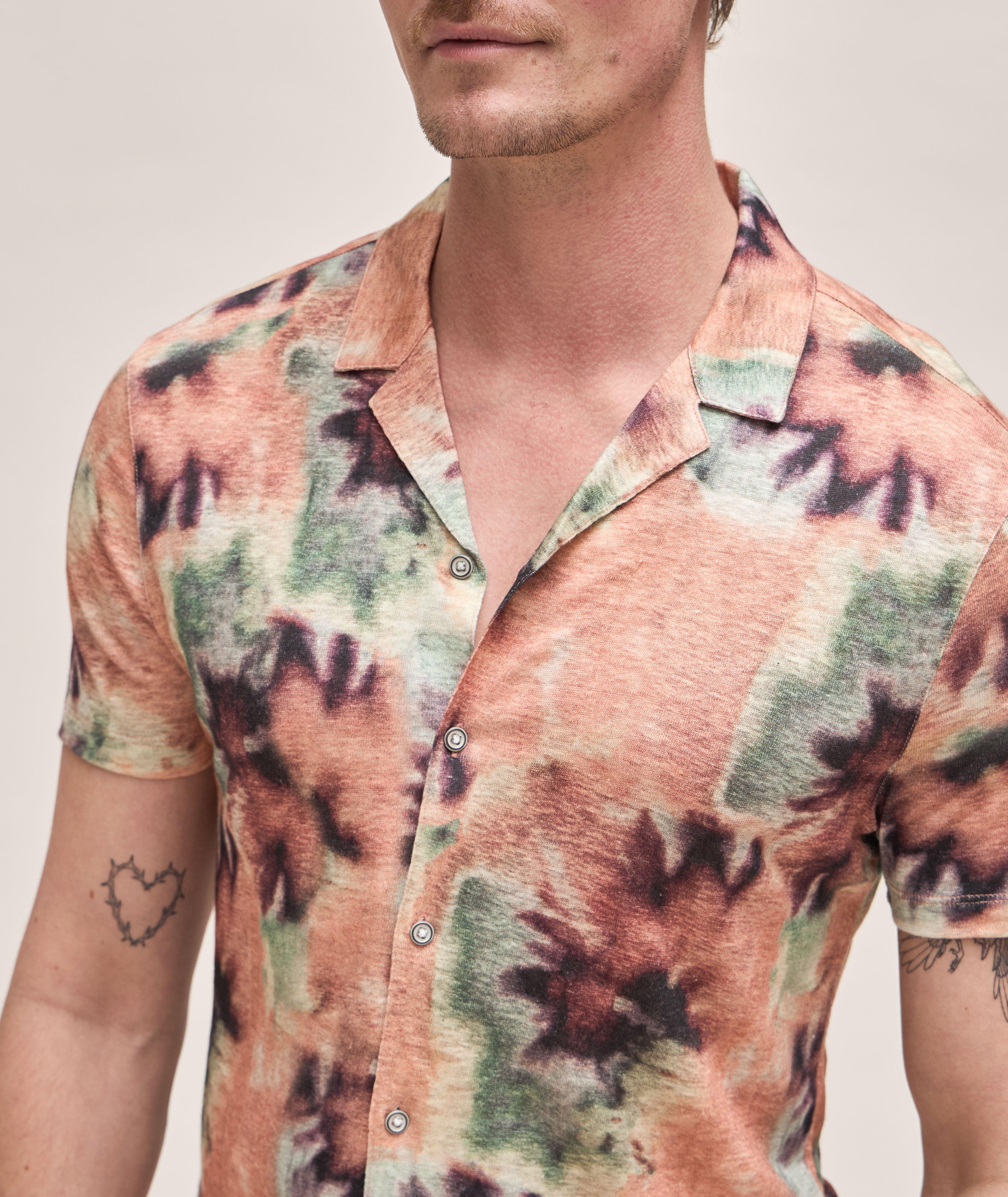 Linen Tie Dye Sport Shirt image 3