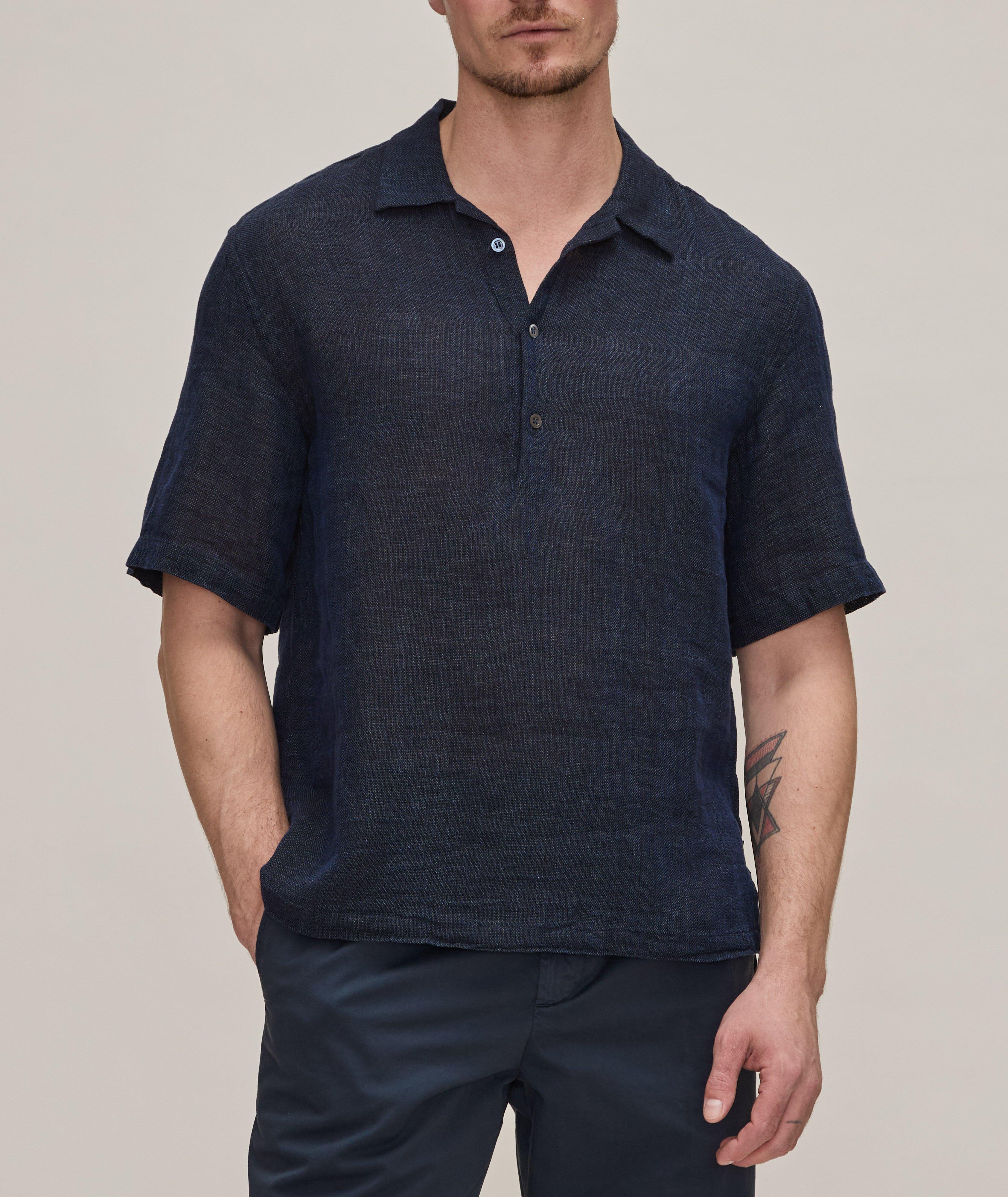 Camicia Linen-Cotton Camp Shirt