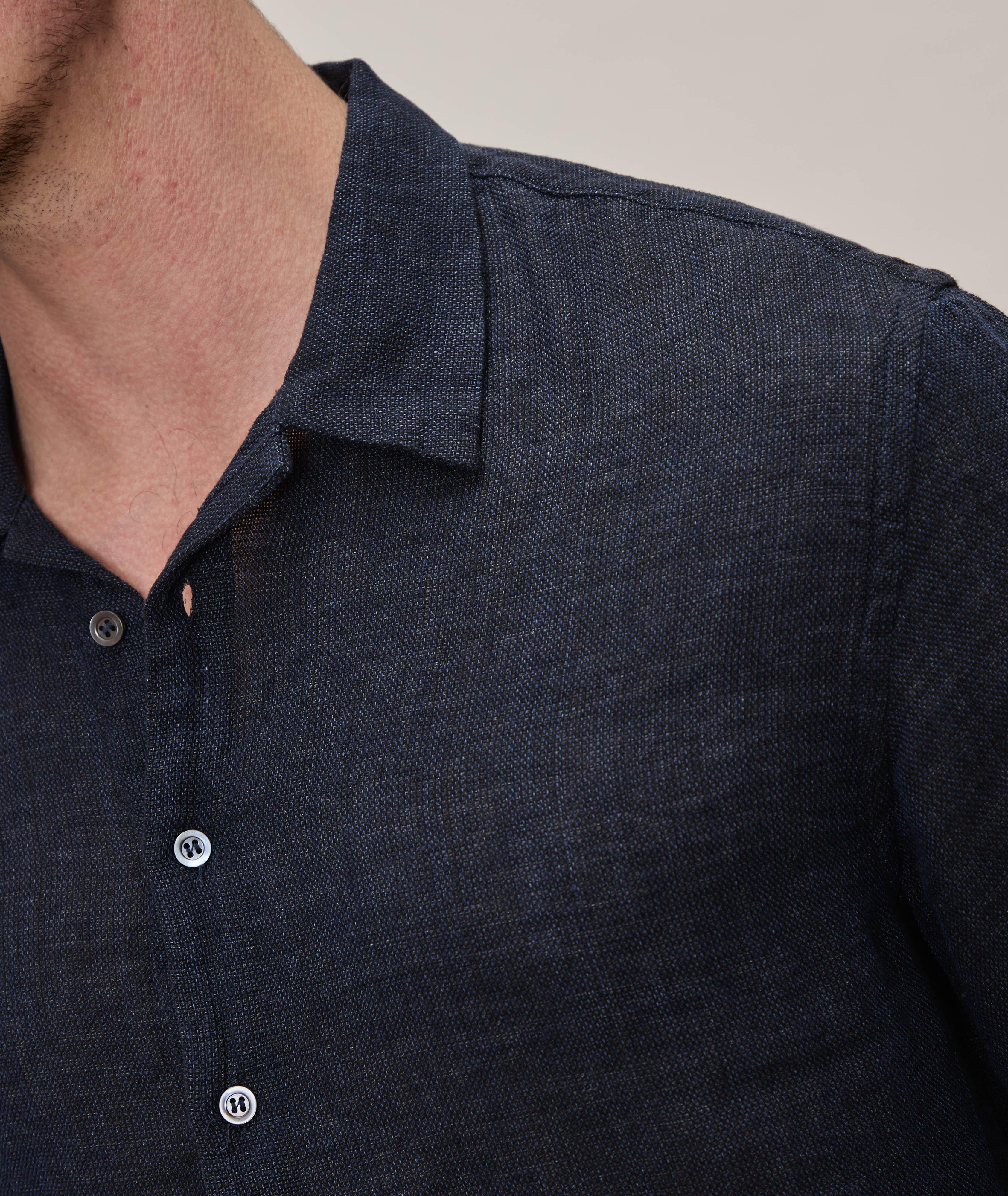 Camicia Linen-Cotton Camp Shirt