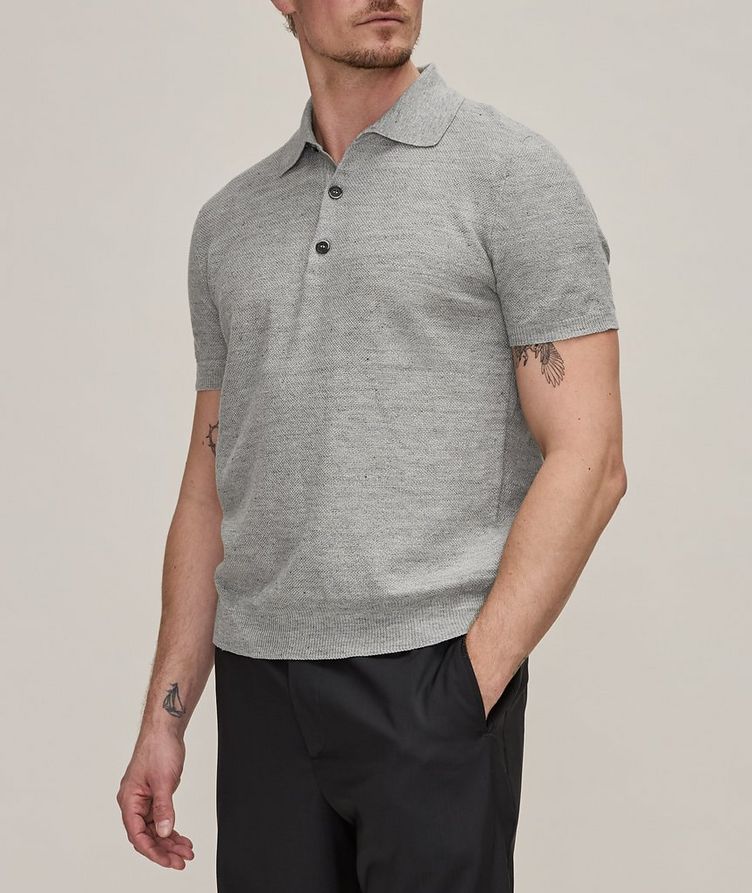 Linen-Cotton Knitted Polo  image 1