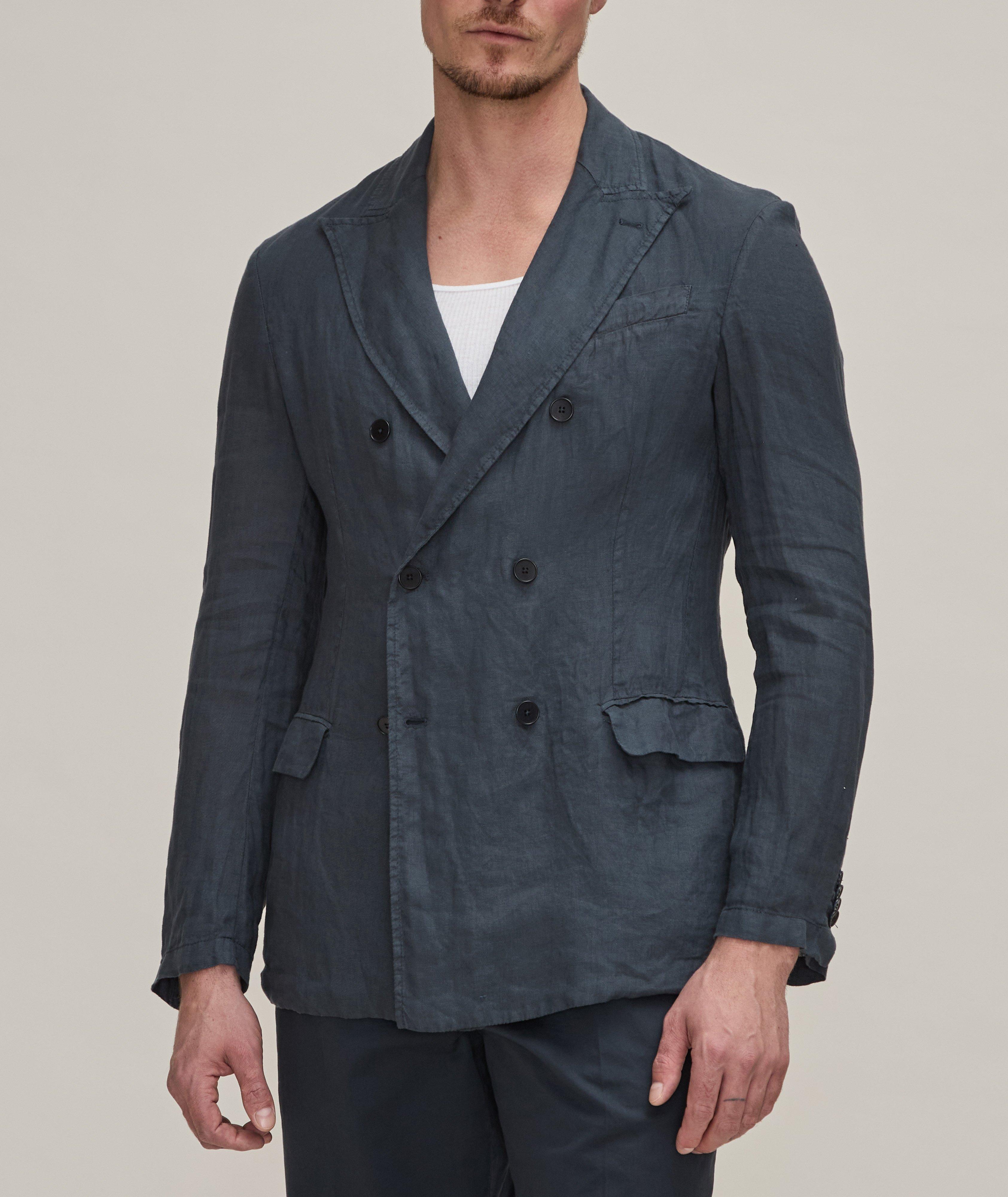 Double-Breasted Linen Sport Jacket image 1