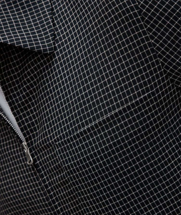 Zaleto Checkered Tropical Wool Overshirt image 3