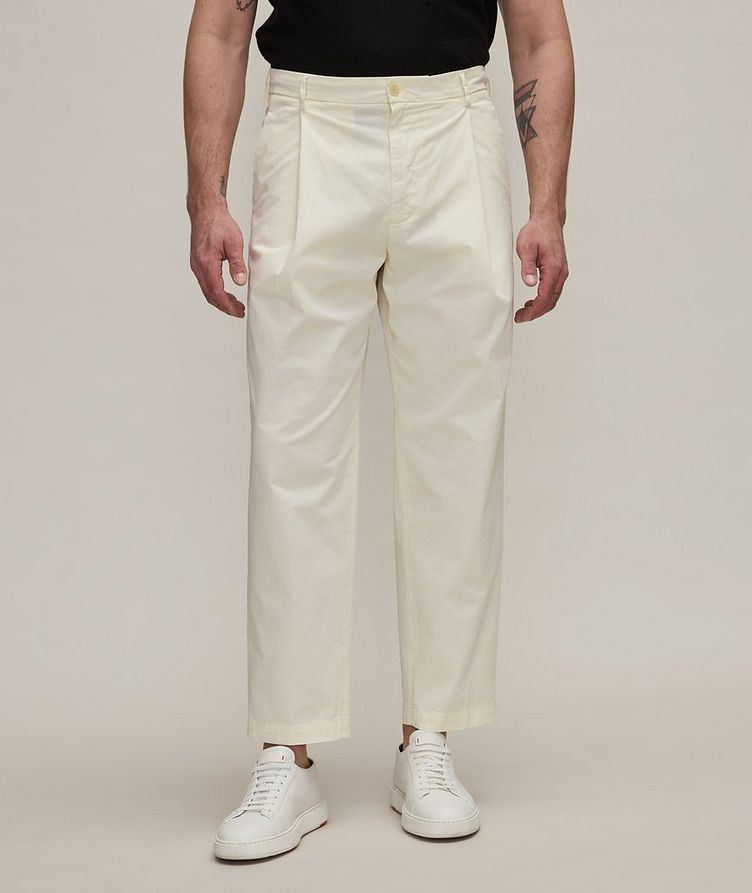Pleated Cotton-Blend Pants image 2