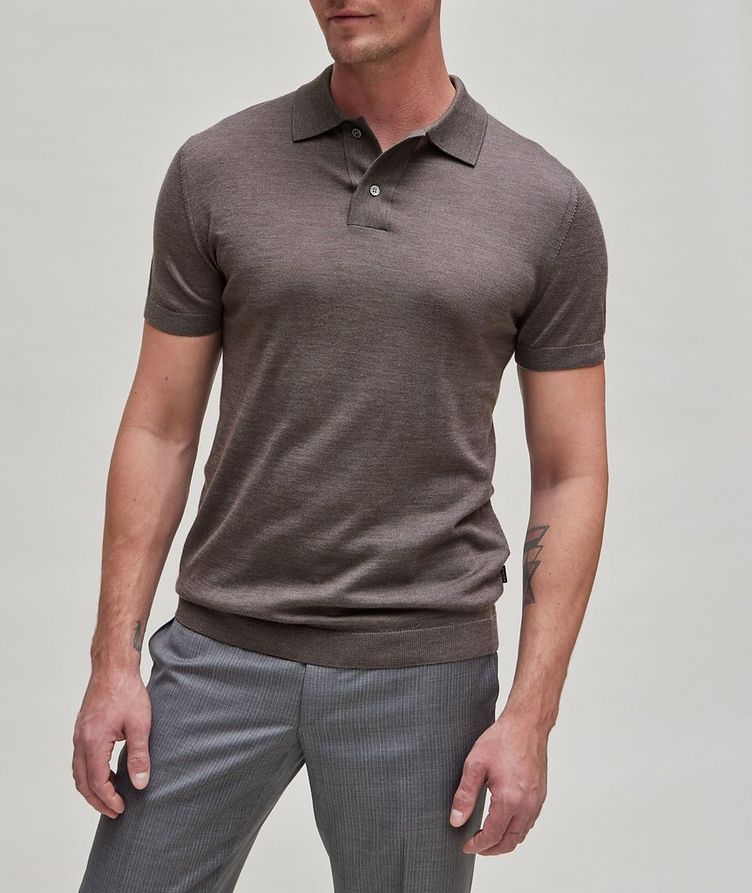 Nando Wool, Silk & Cashmere Knitted Polo image 1