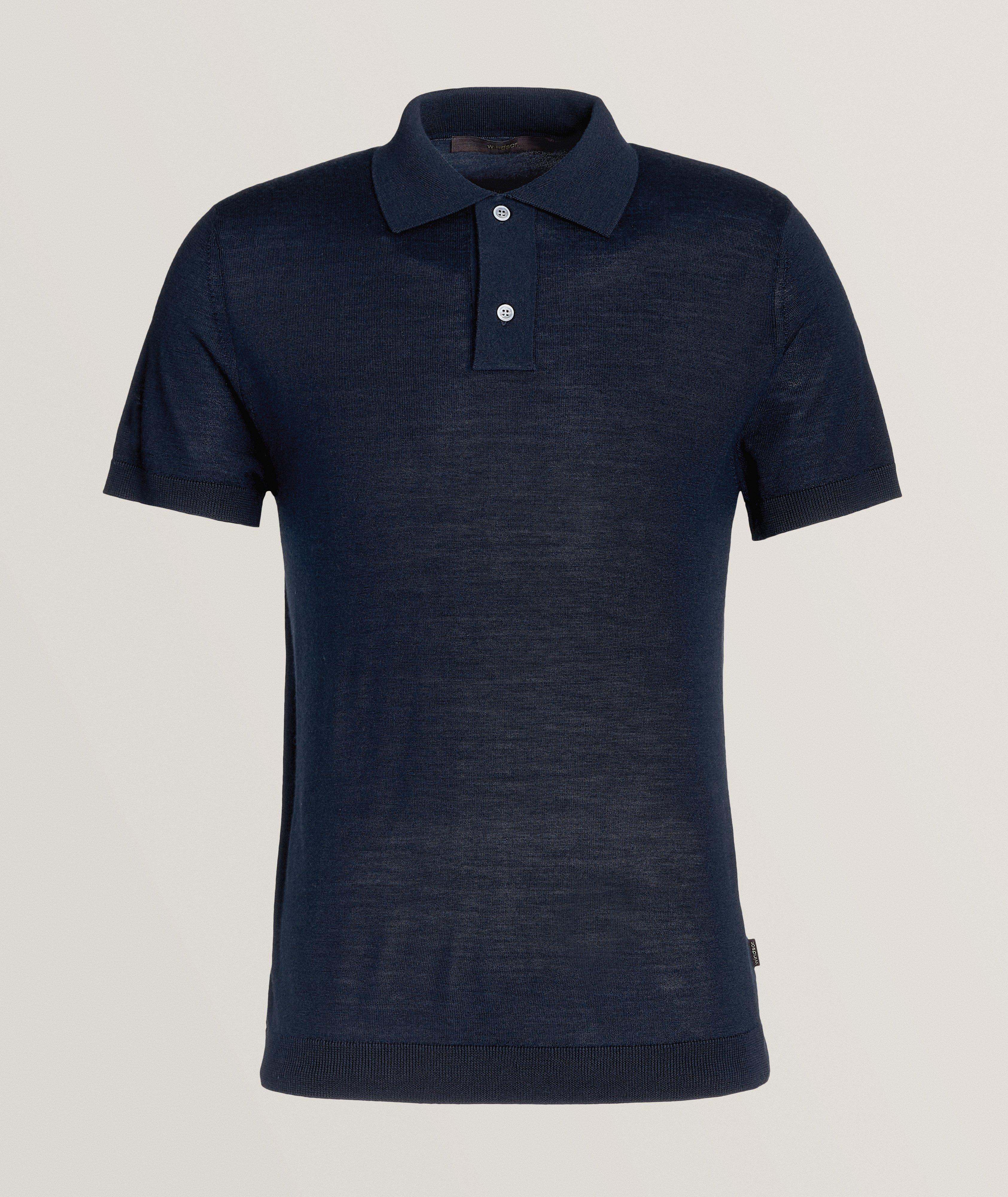 Wool, Silk and Cashmere Knitted Polo
