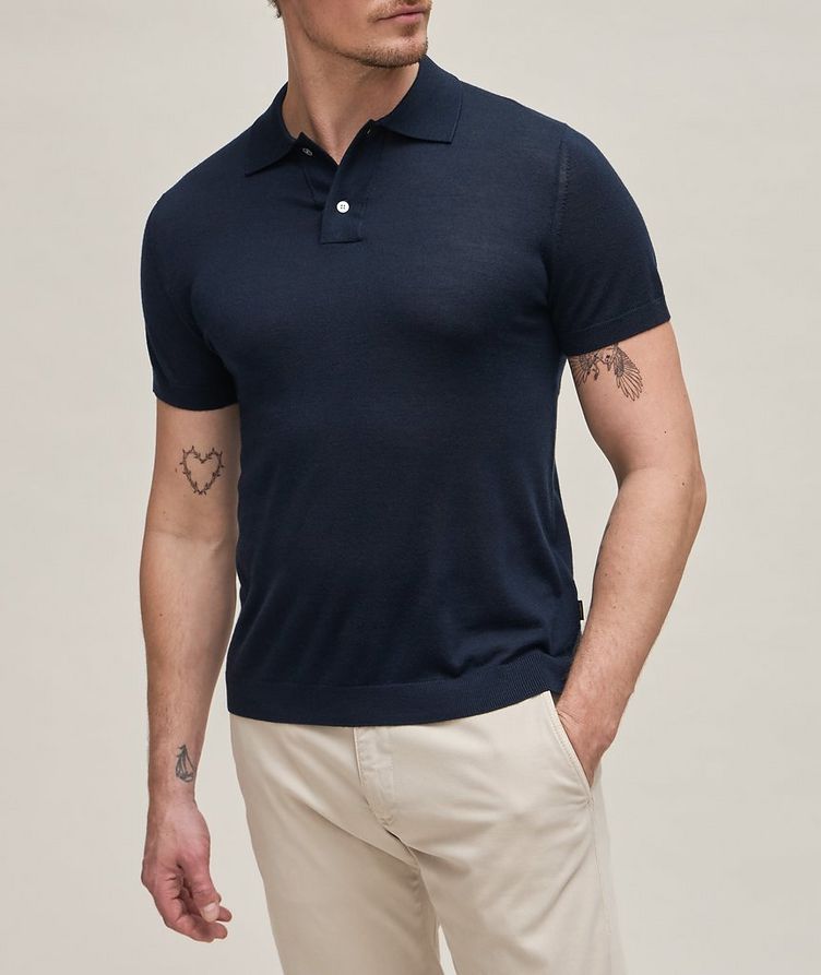 Wool, Silk and Cashmere Knitted Polo image 1