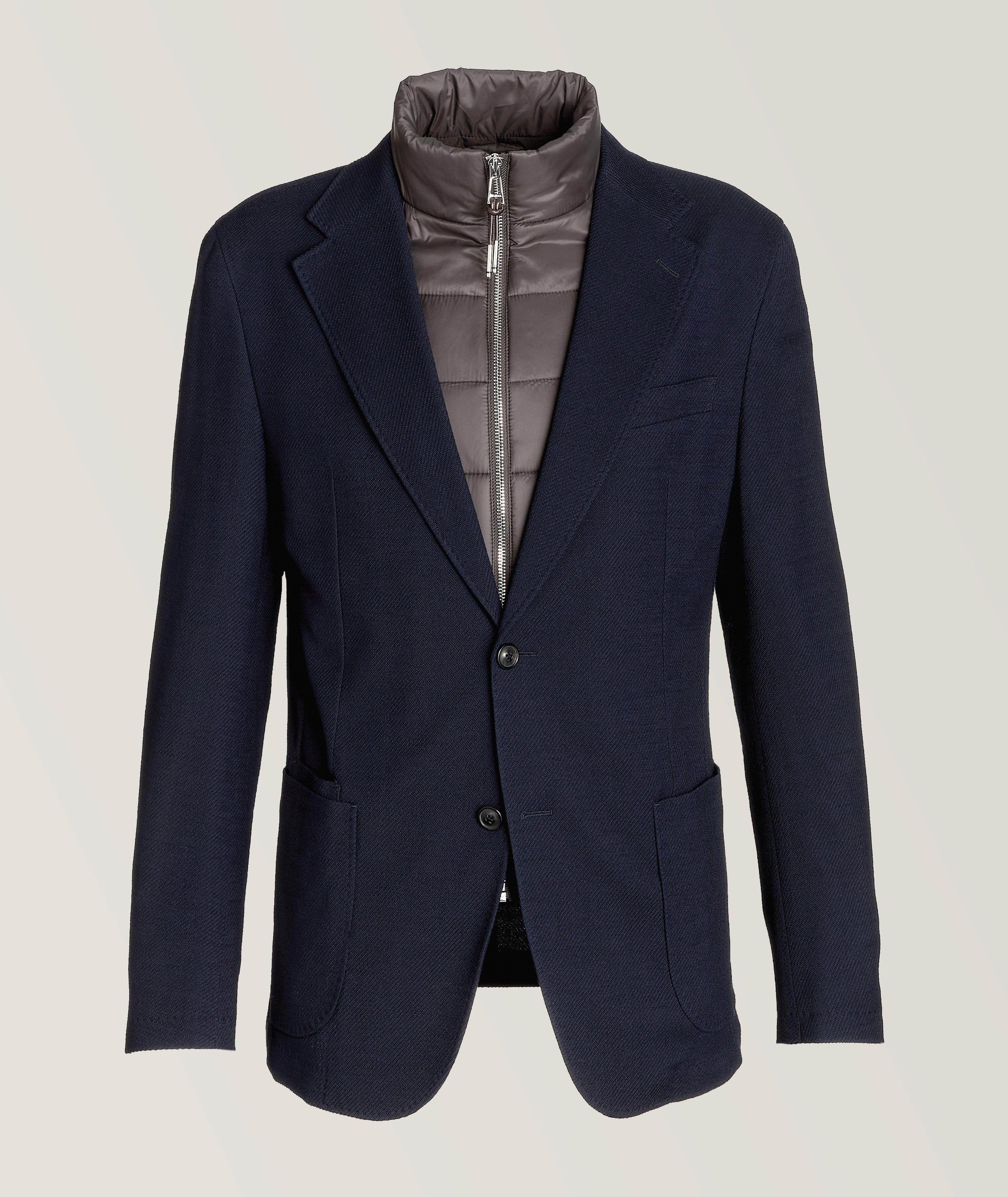 Triest Textured Stretch Wool-Cotton Blend Sport Jacket