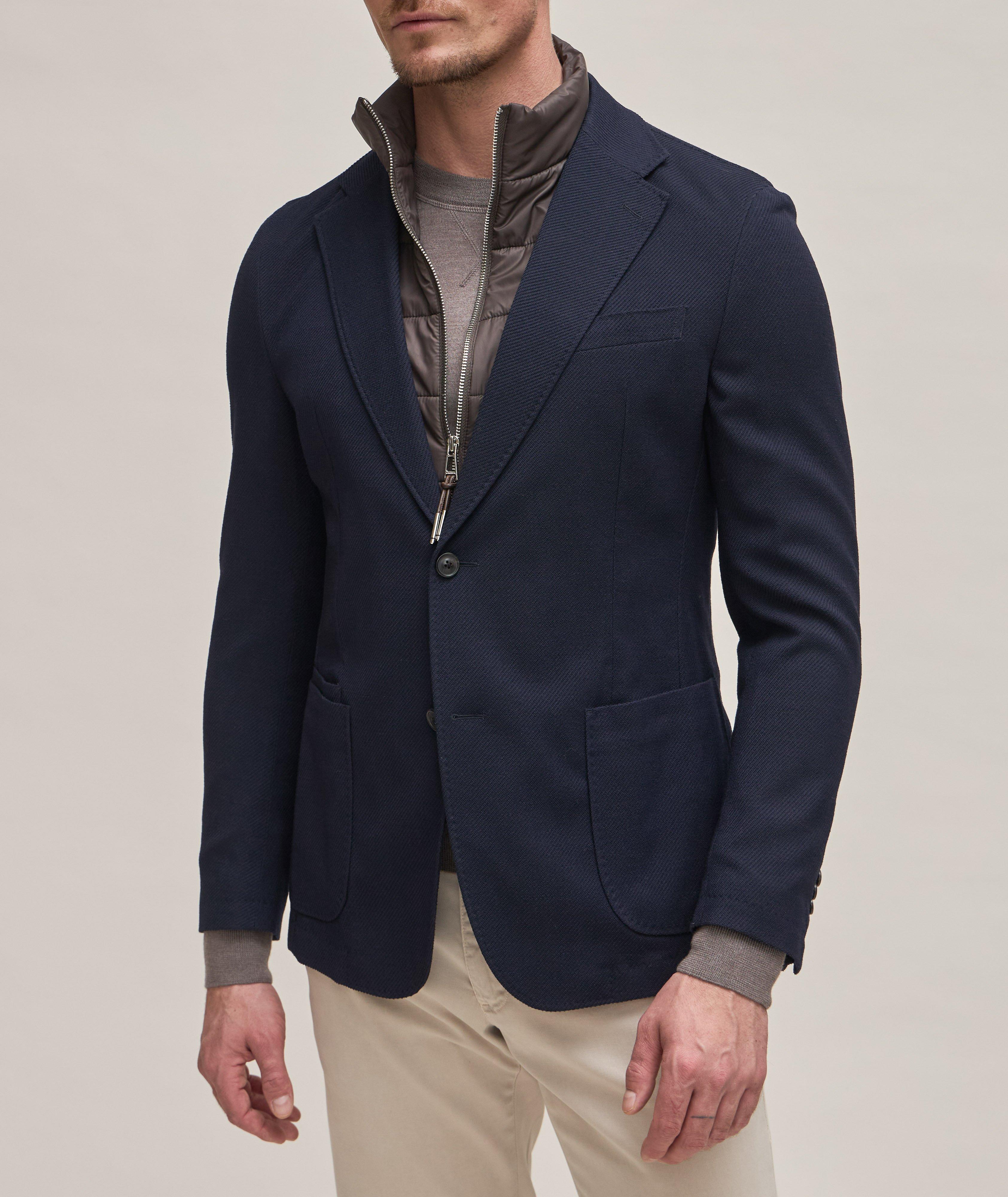 Triest Textured Stretch Wool-Cotton Blend Sport Jacket image 1