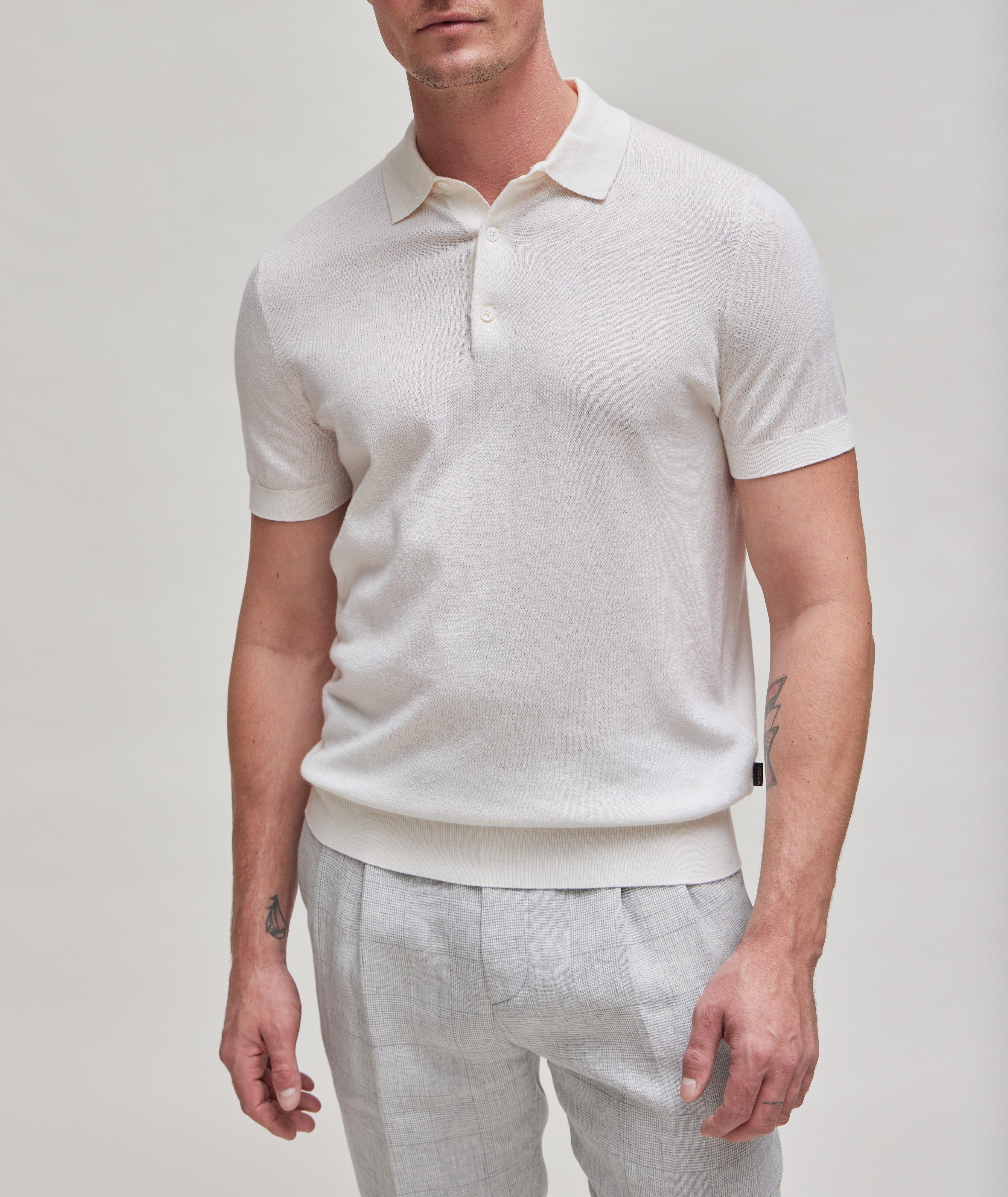 Cashmino Cashmere-Cotton Knitted Polo