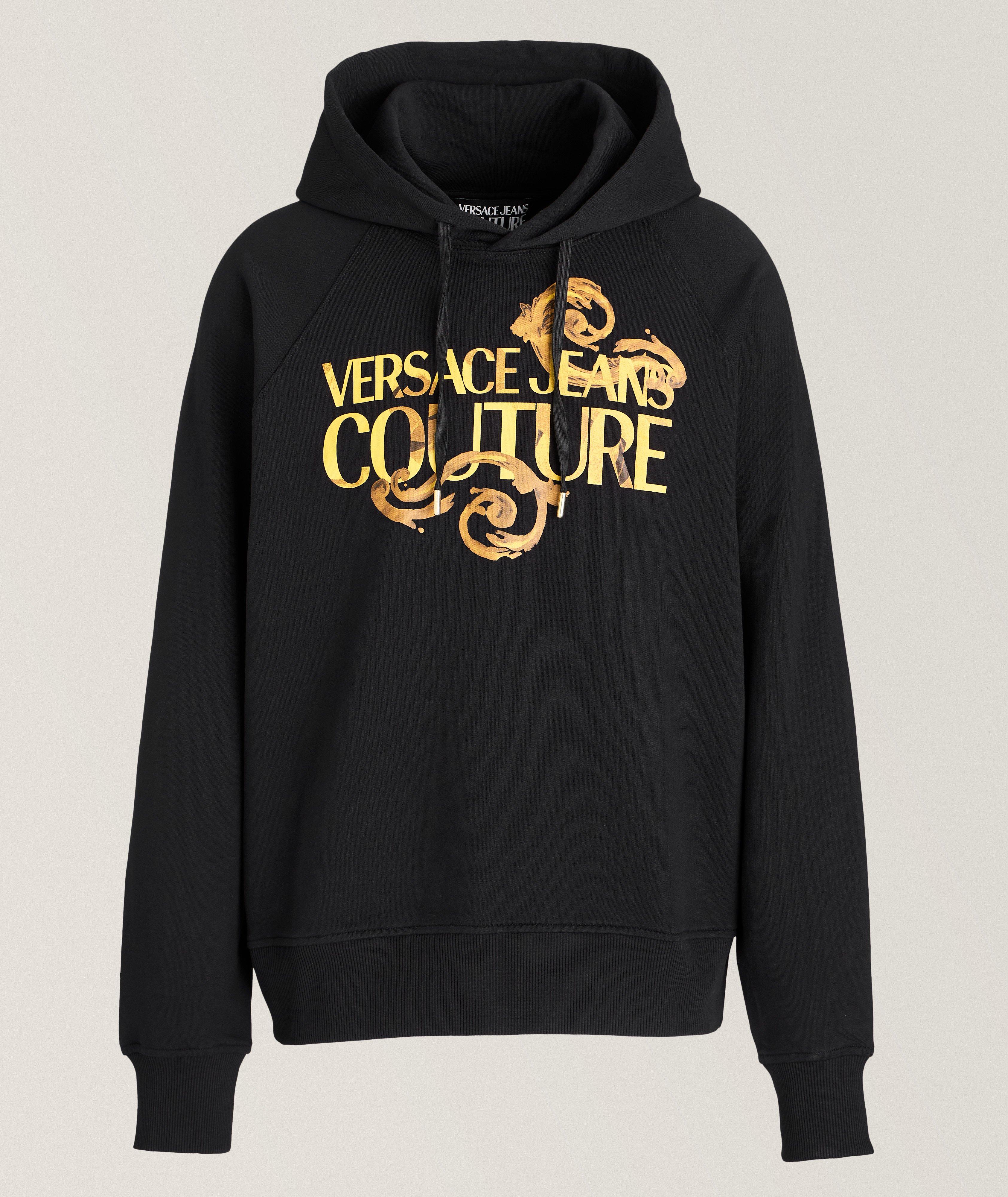 Versace Yellow And Black Pattern Unisex Hoodie Outfit For Women