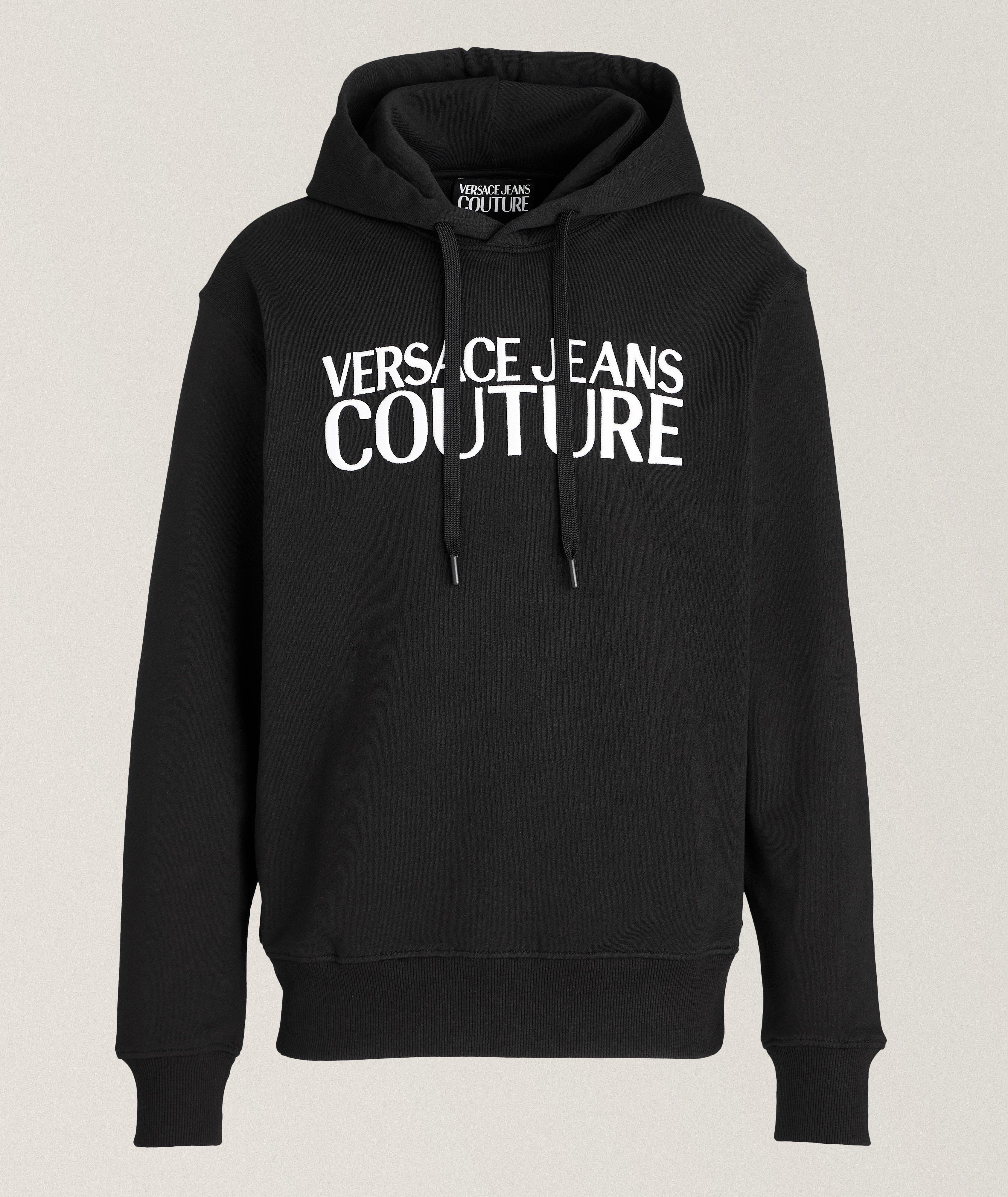 Text Logo Cotton Hooded Sweater image 0