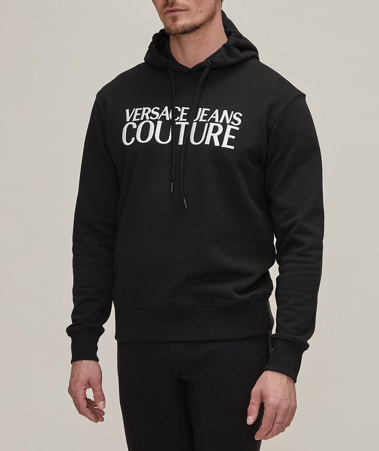 Text Logo Cotton Hooded Sweater image 1