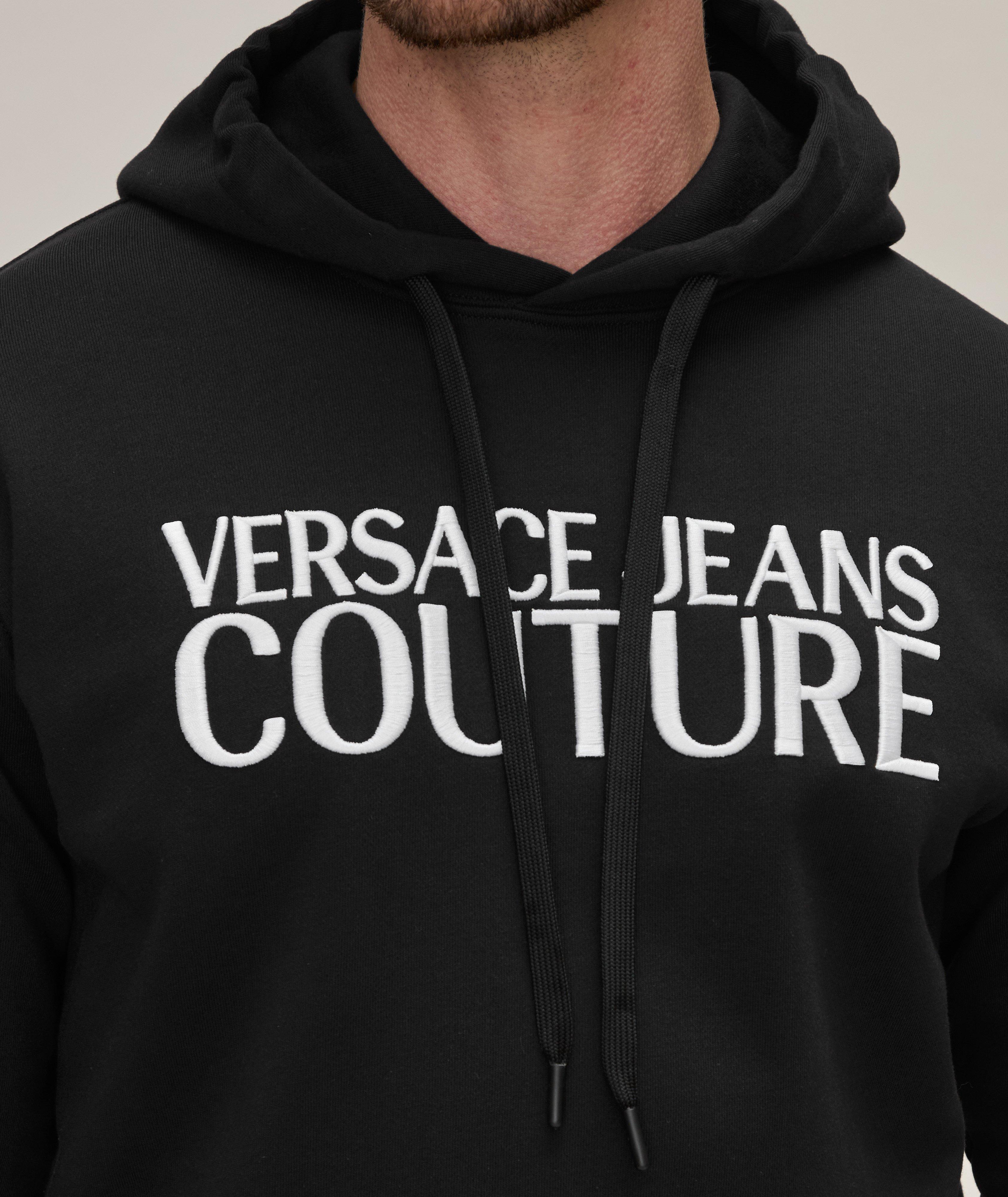 Text Logo Cotton Hooded Sweater