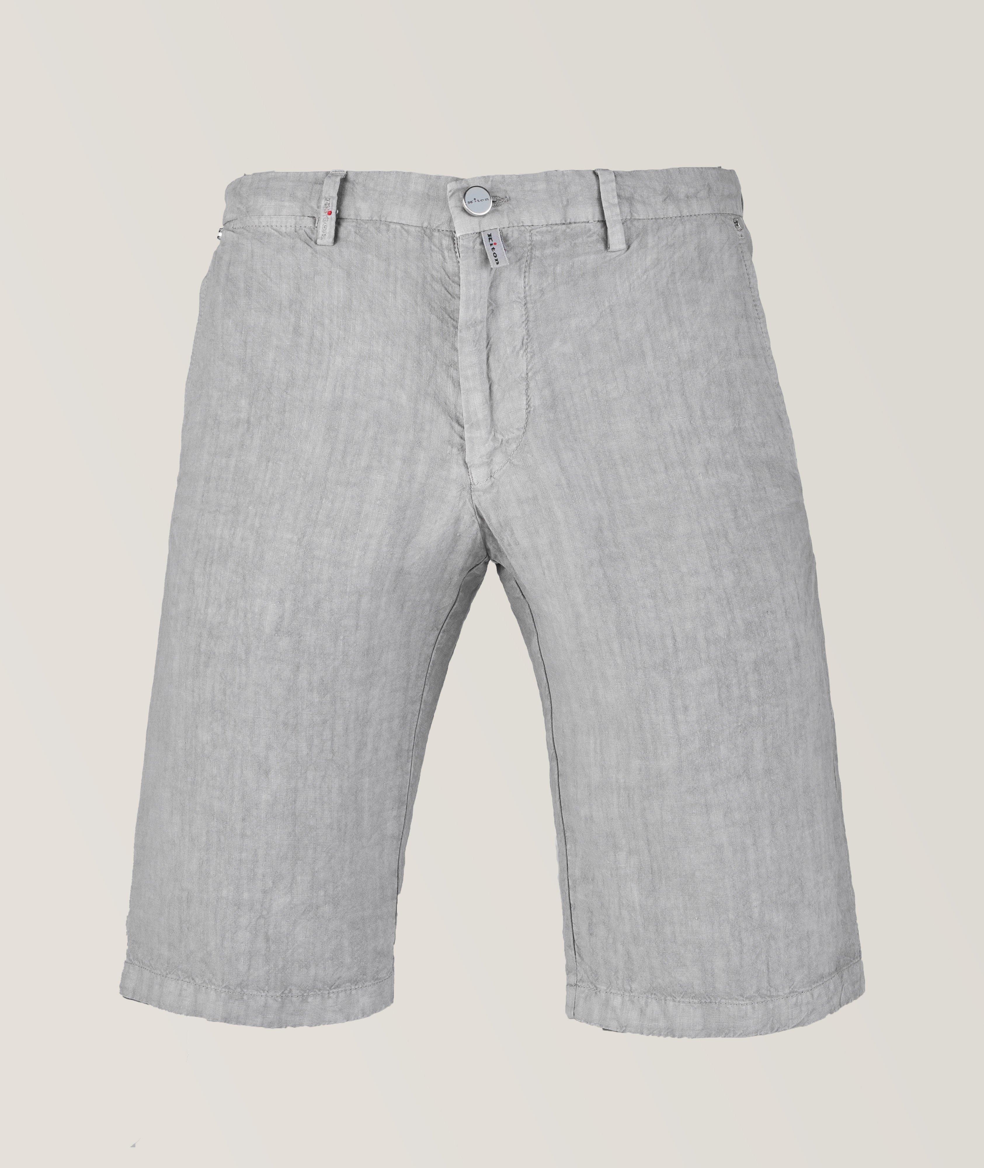 Kiton Drawstring Linen Shorts