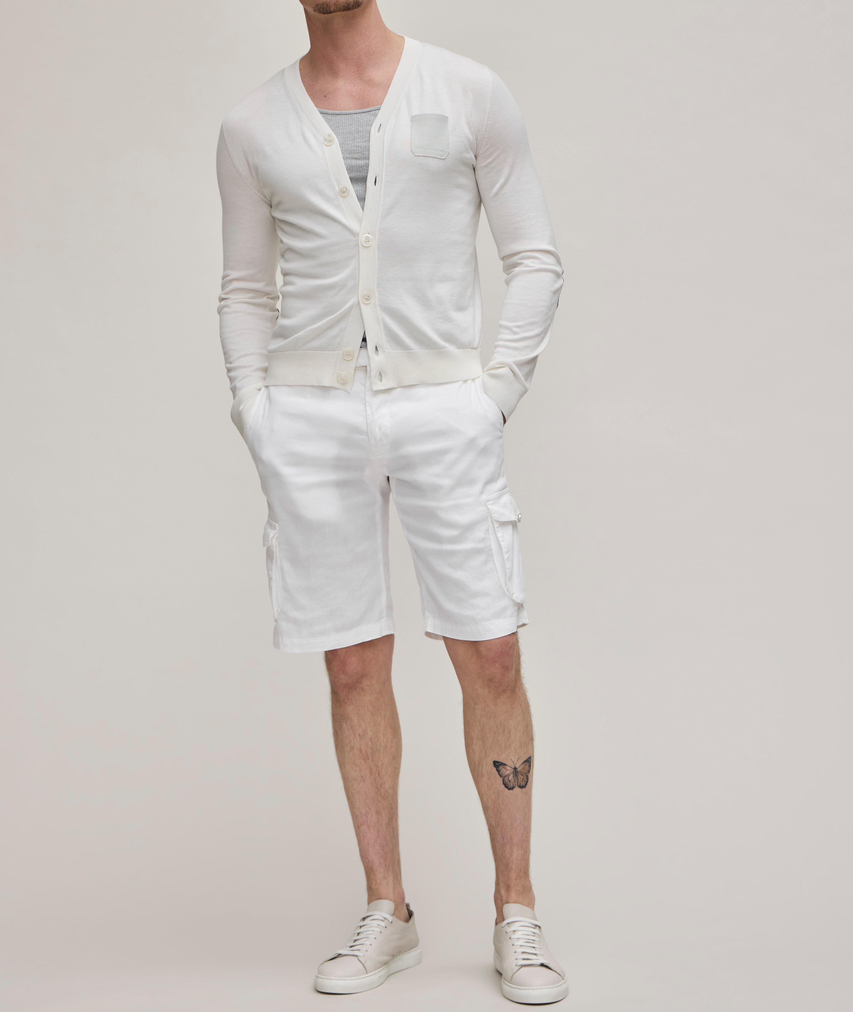 Stretch Linen-Cotton Shorts  image 4