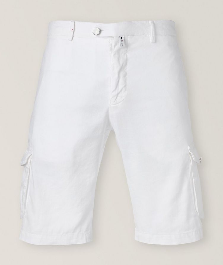 Stretch Linen-Cotton Shorts  image 0