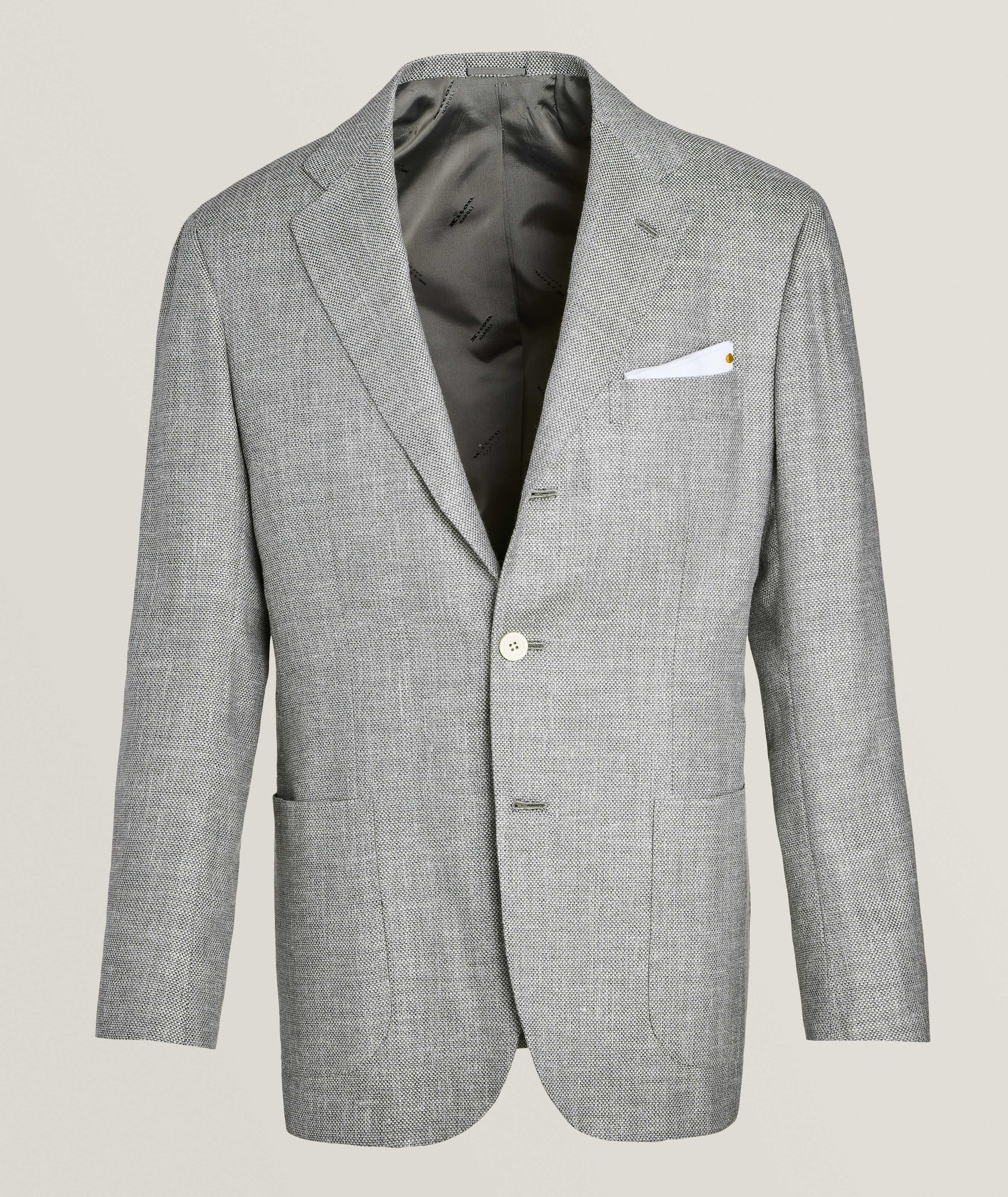 Textured Knit Virgin Wool-Blend Sport Jacket  image 0