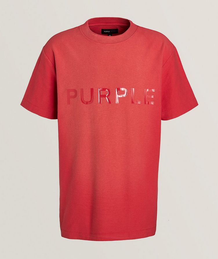 Purple Brand Tonal Lacquered Logo Cotton T-Shirt