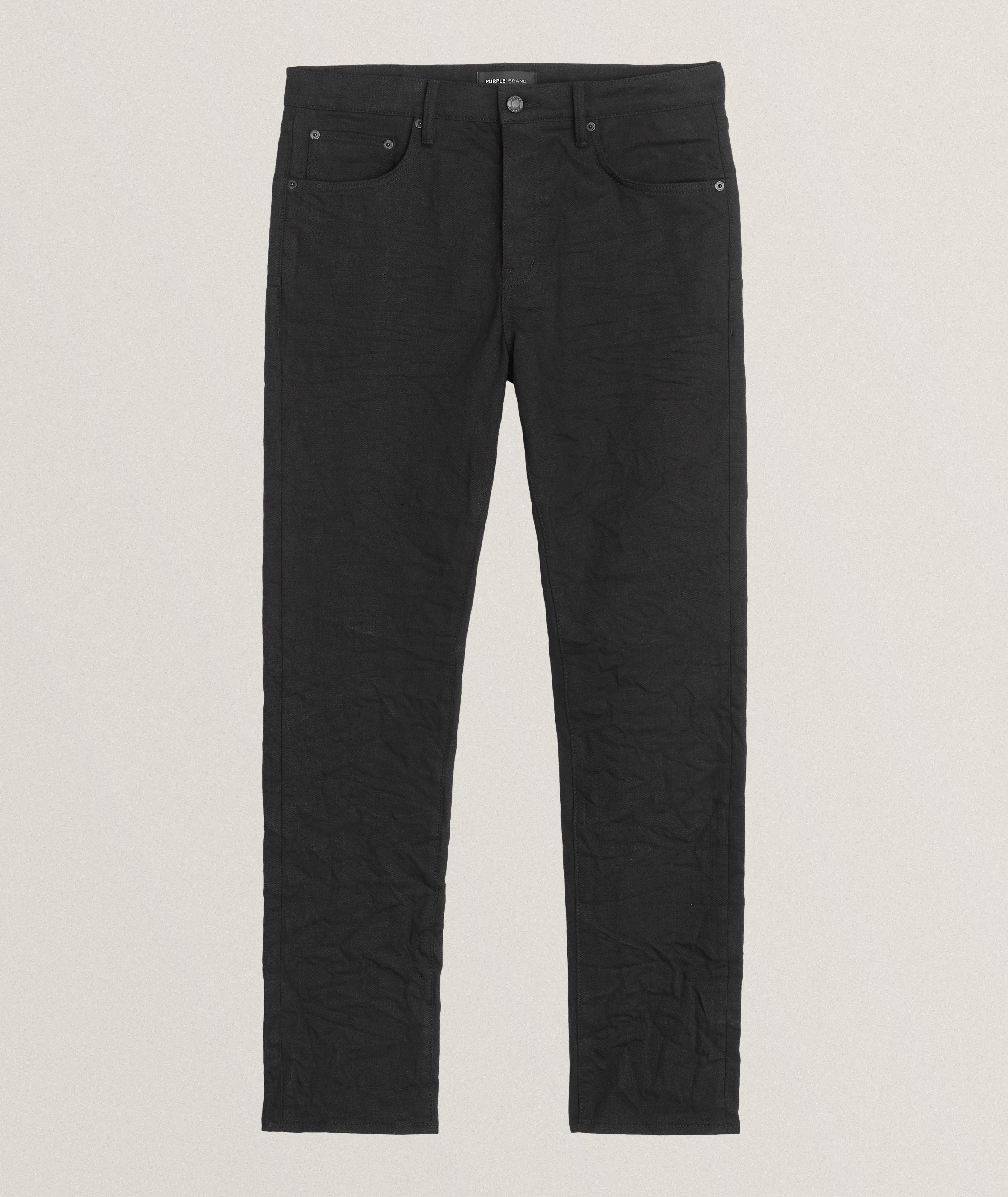 P005 Slim-Fit Cotton-Blend Raw Denim Jeans image 0