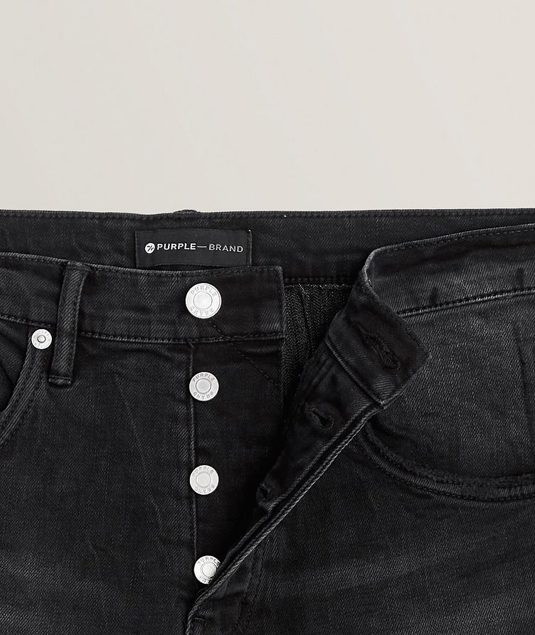 P005 Slim-Fit Cotton-Blend Raw Denim Jeans image 1