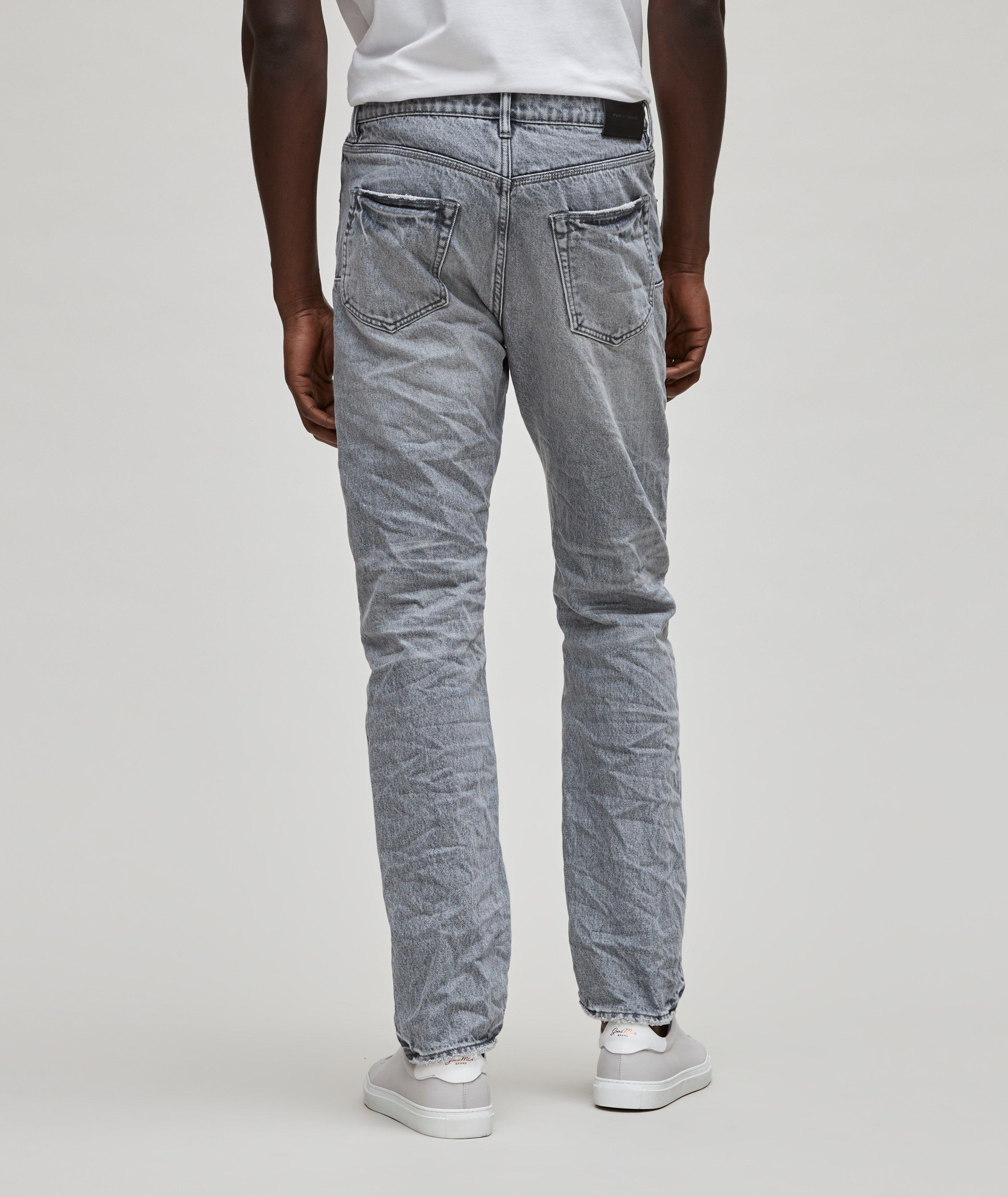 P005 Faded Effect Stretch-Cotton Jeans image 3
