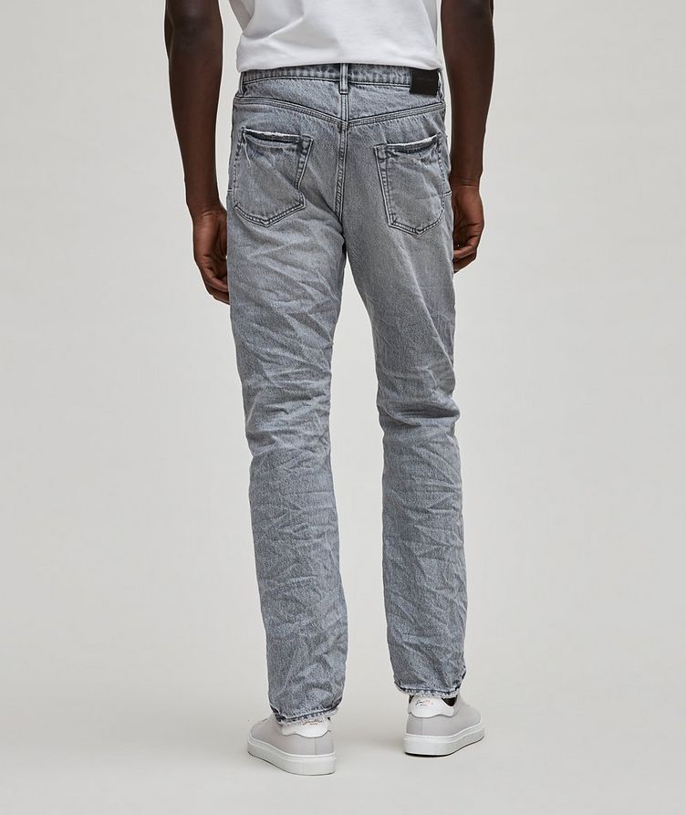 P005 Faded Effect Stretch-Cotton Jeans image 3
