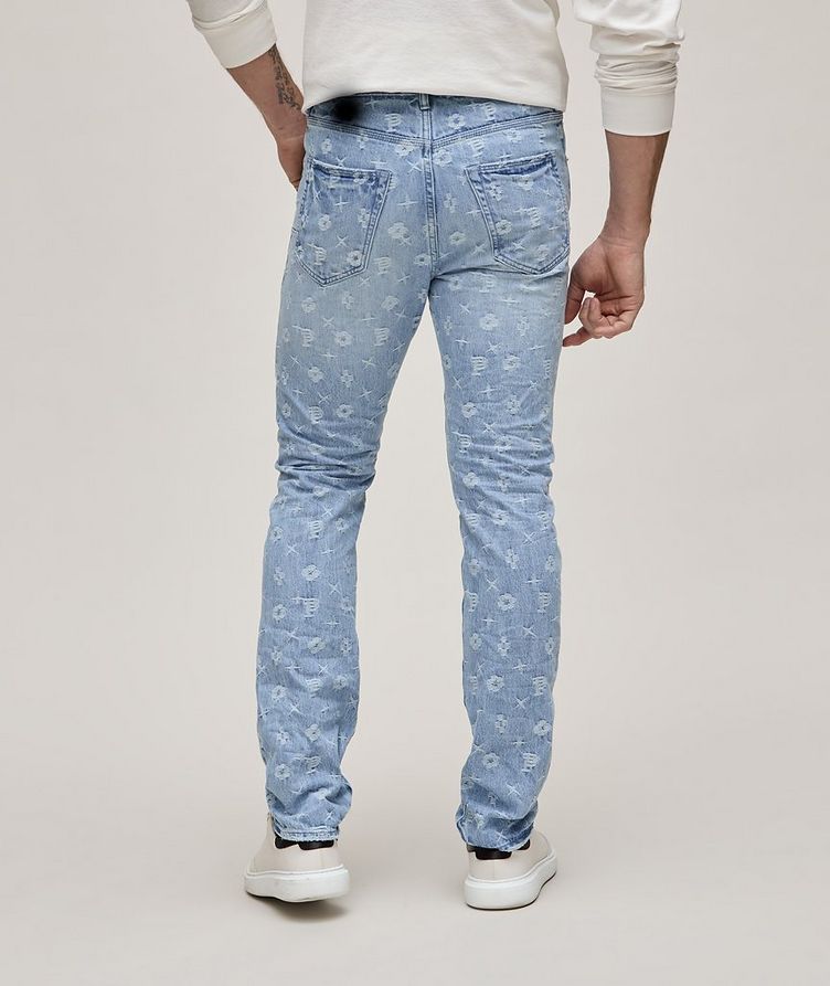 P005 Tonal Jacquard Stretch-Cotton Jeans image 3