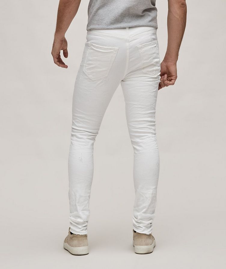 P001 Tonal Jacquard Stretch-Cotton Jeans image 3