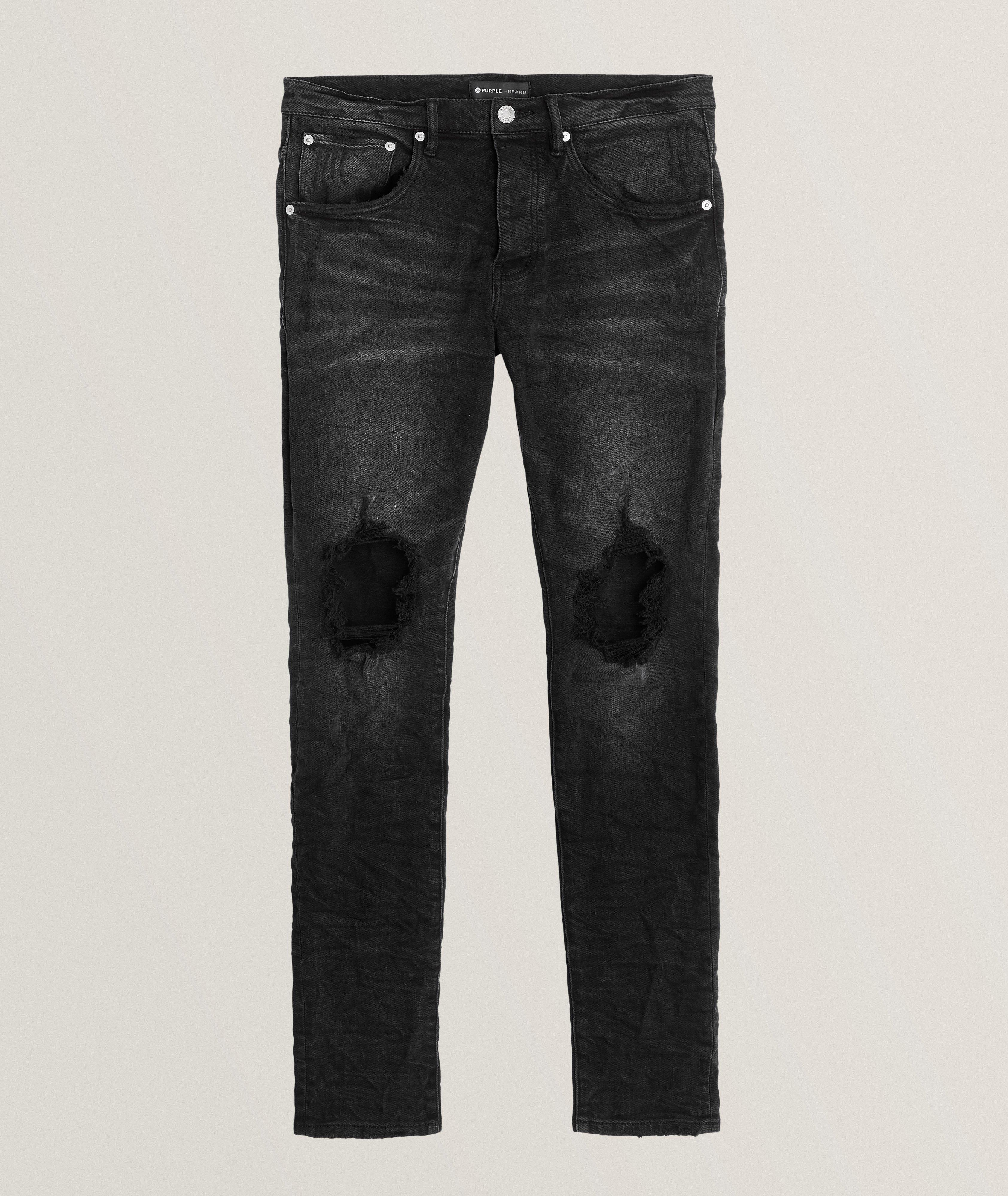 Purple Brand P005 Slim-Fit Cotton-Blend Raw Denim Jeans