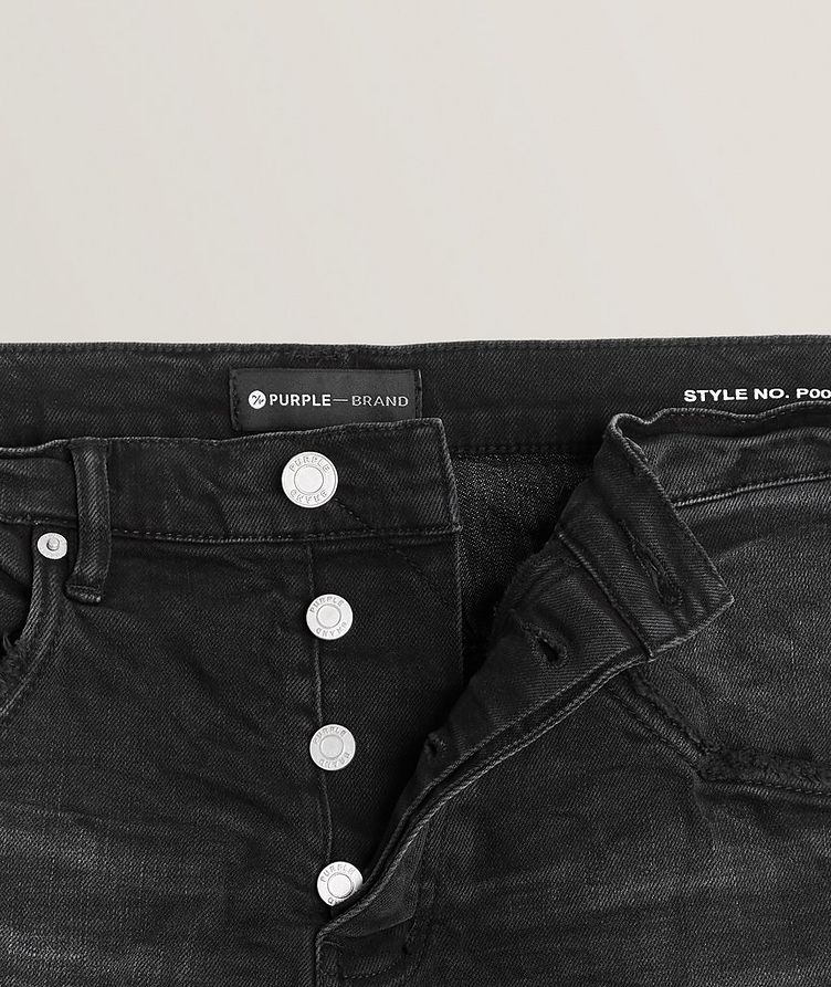 P005 Slim-Fit Cotton-Blend Raw Denim Jeans image 1