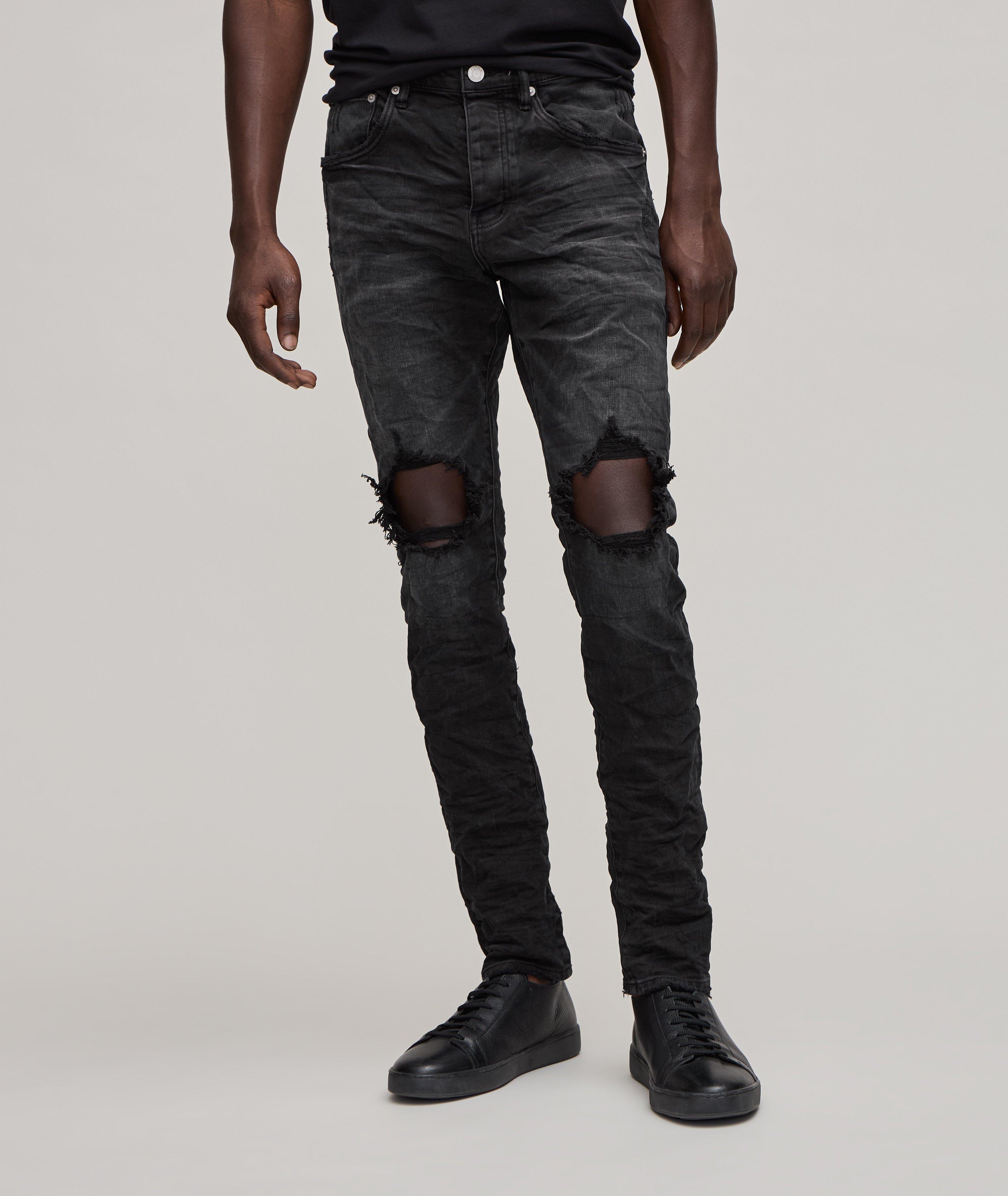 P005 Slim-Fit Cotton-Blend Raw Denim Jeans image 2