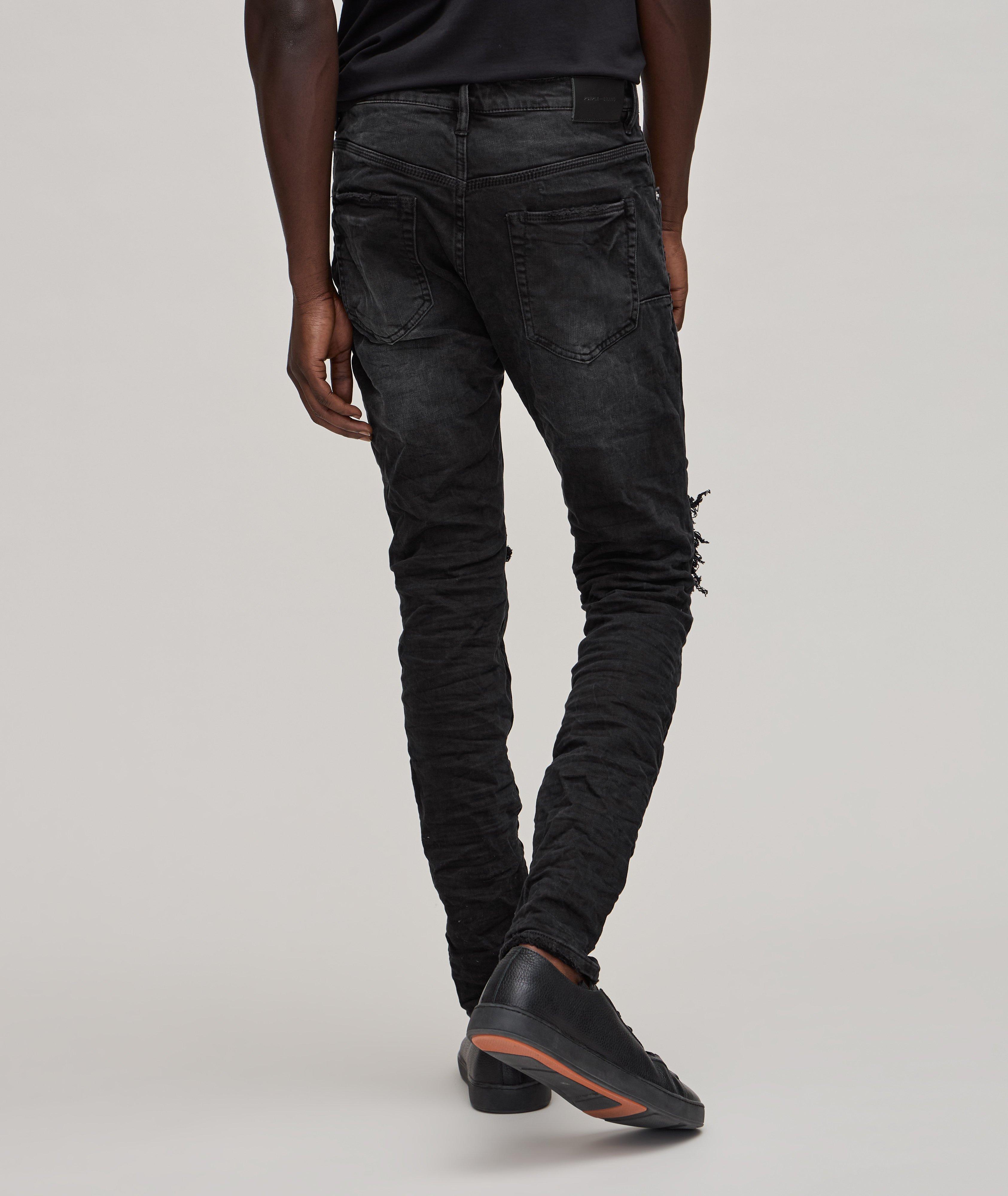 P005 Slim-Fit Cotton-Blend Raw Denim Jeans image 3