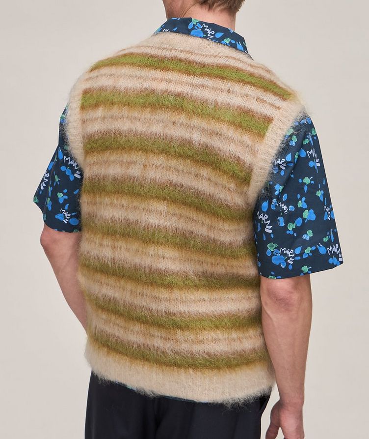 Striped Fuzzy Mohair-Blend Vest  image 2