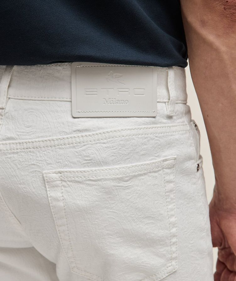 Tonal Paisley Stretch-Cotton Pants  image 4