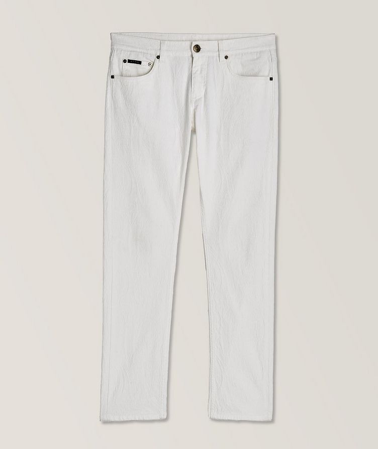 Tonal Paisley Stretch-Cotton Pants  image 0