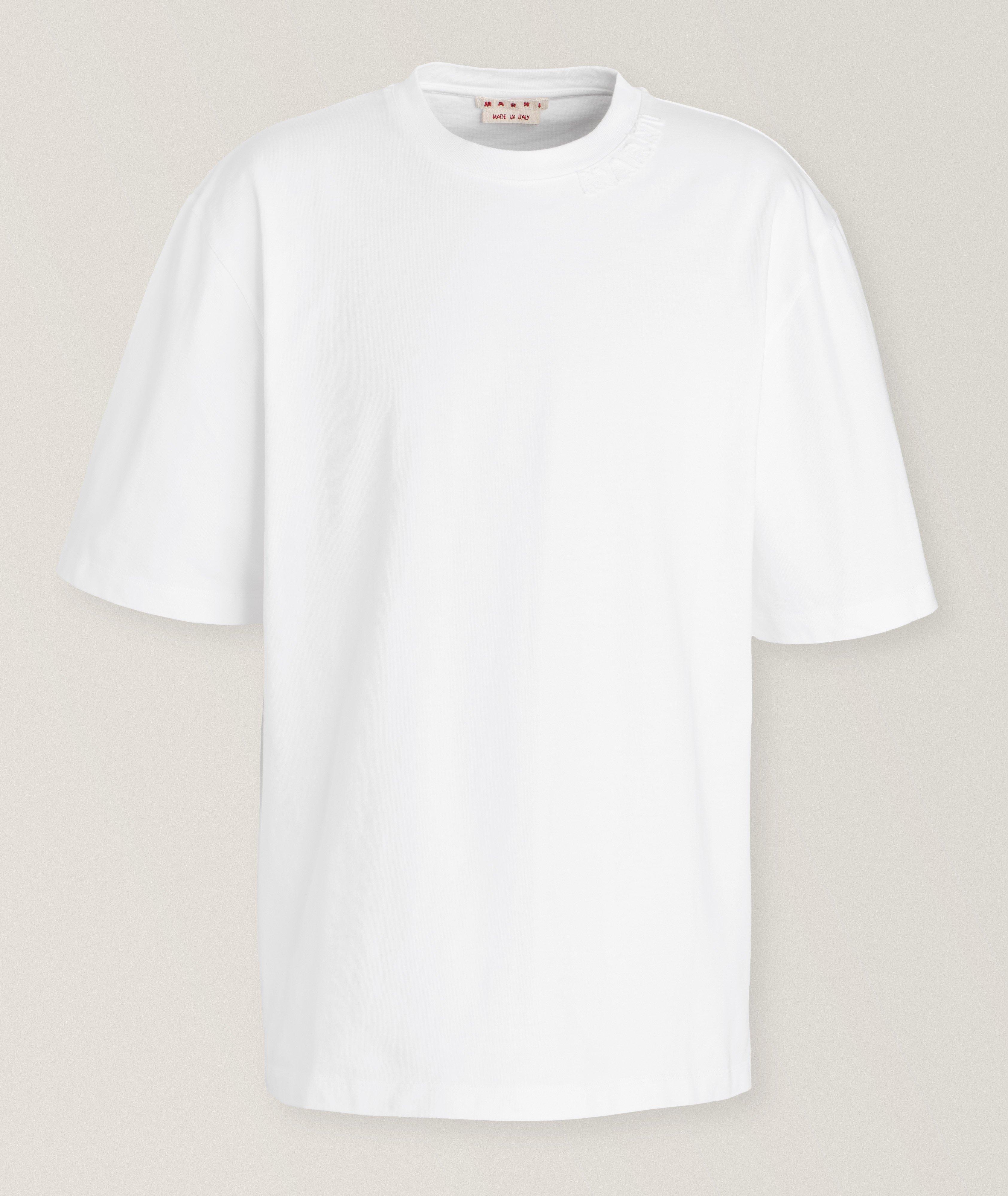 Raised Logo Weighted Cotton T-Shirt
