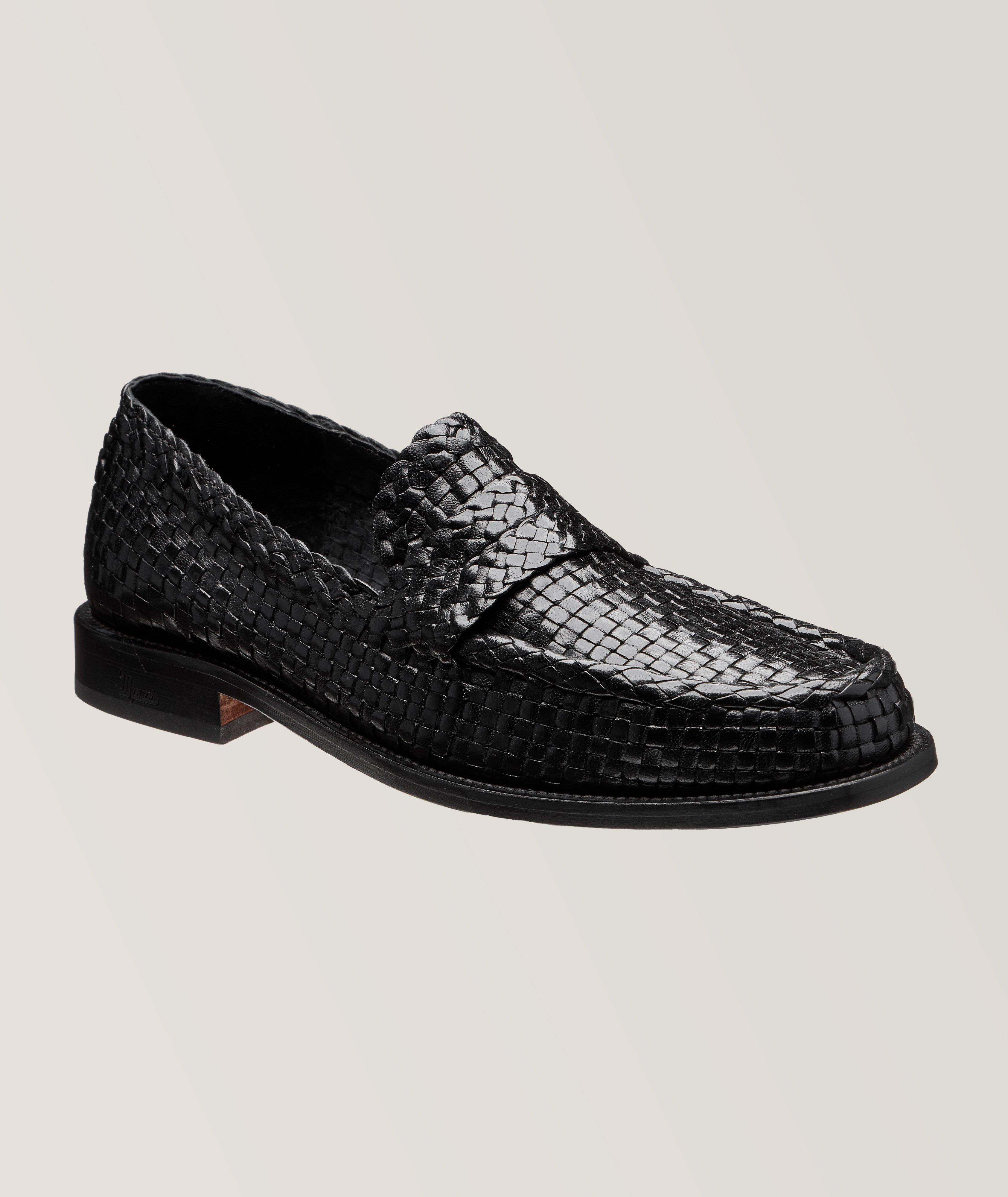Woven Leather Loafers image 0
