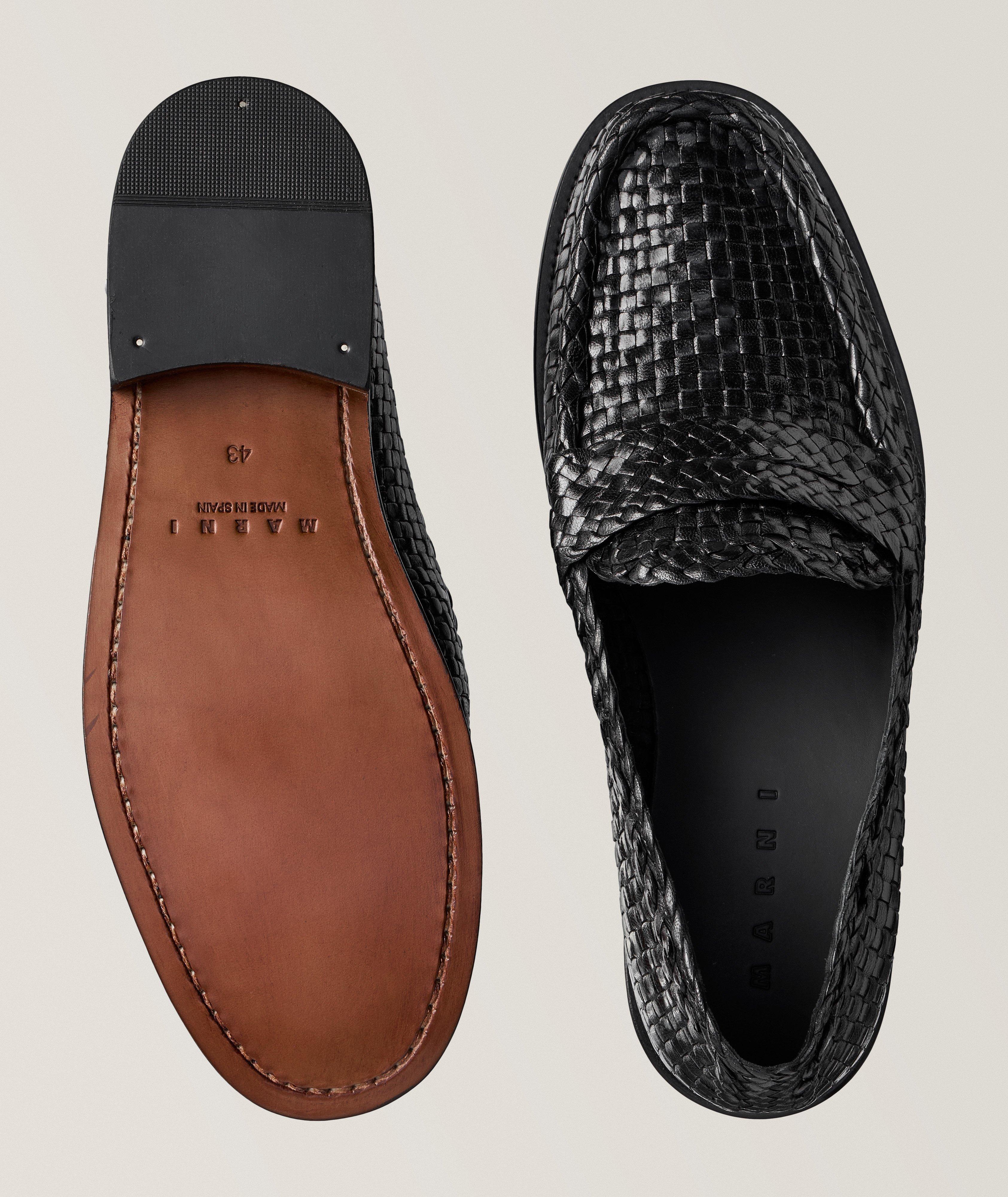 Woven Leather Loafers