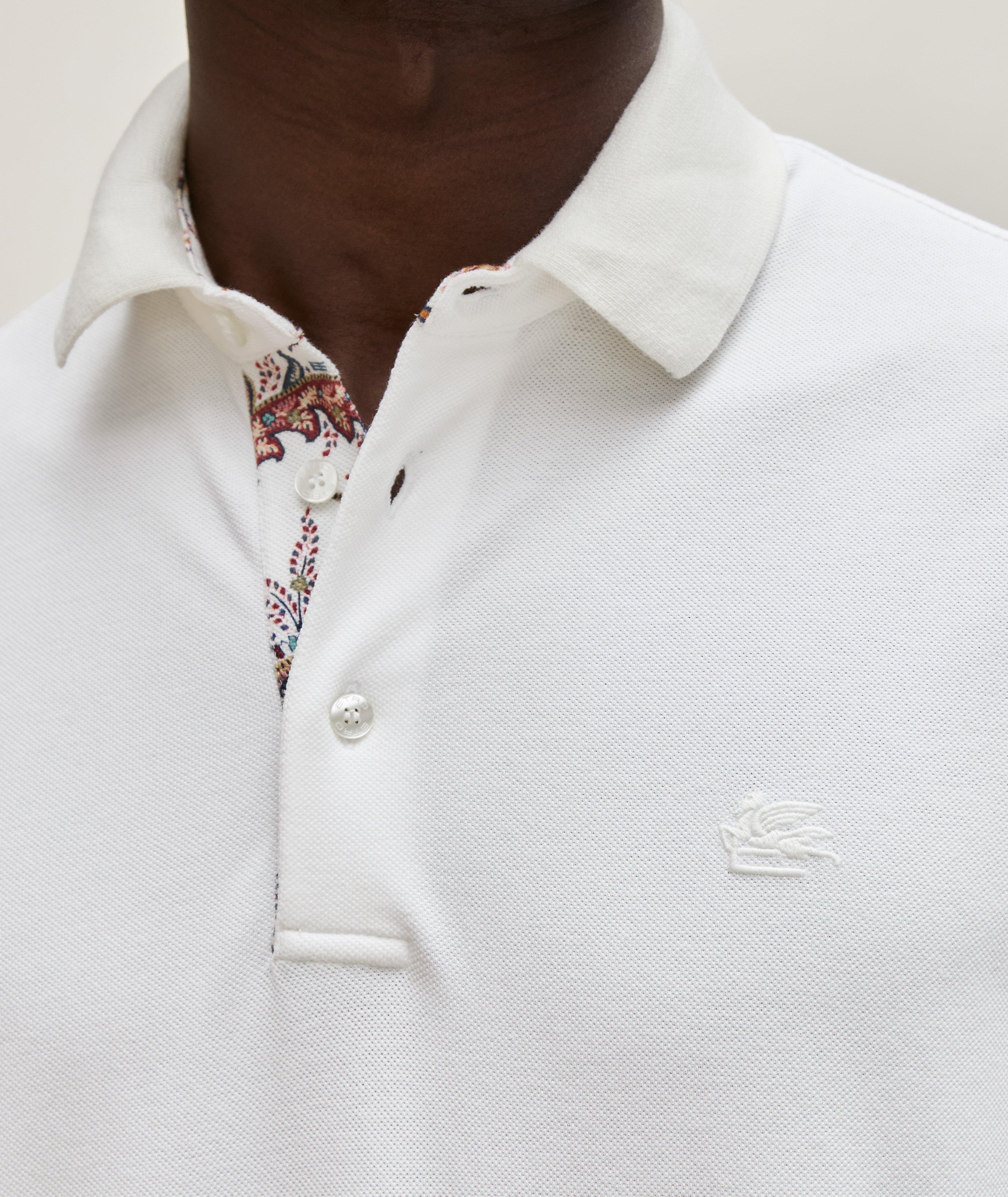 Decorative Paisley Placket Cotton Polo image 3