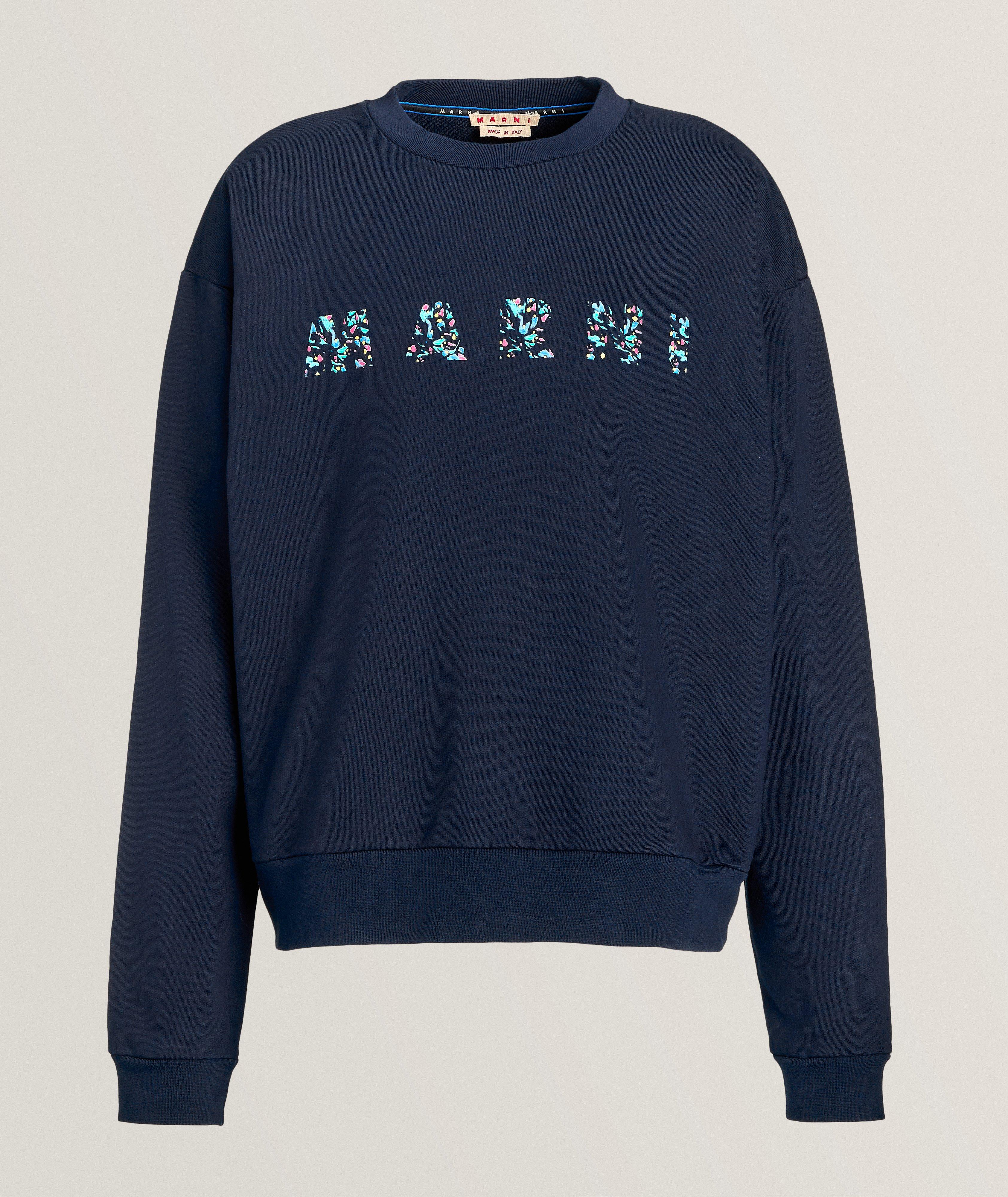 Graphic Logo Print Cotton Sweater