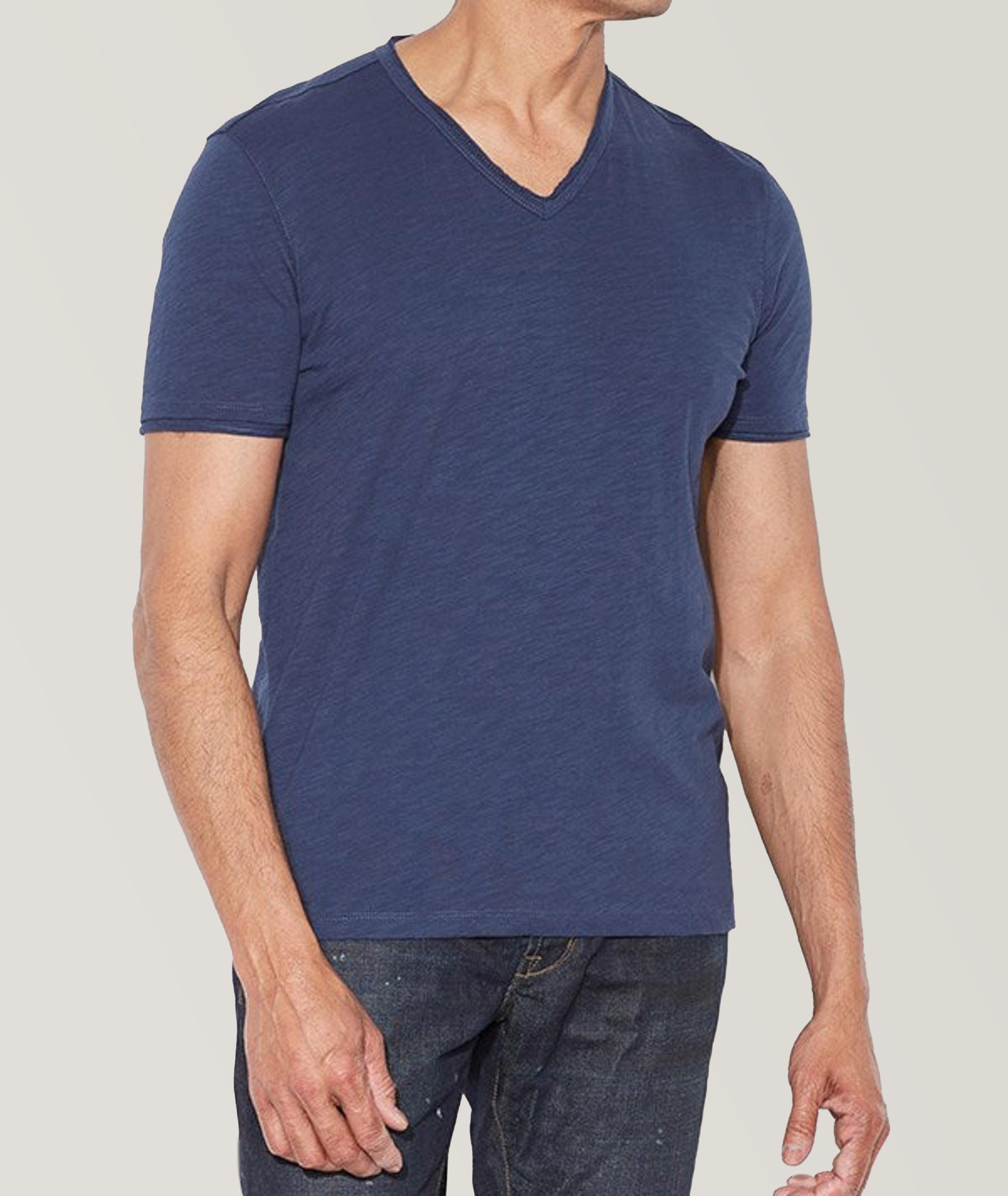 Burnout Cotton Henley T-Shirt image 0