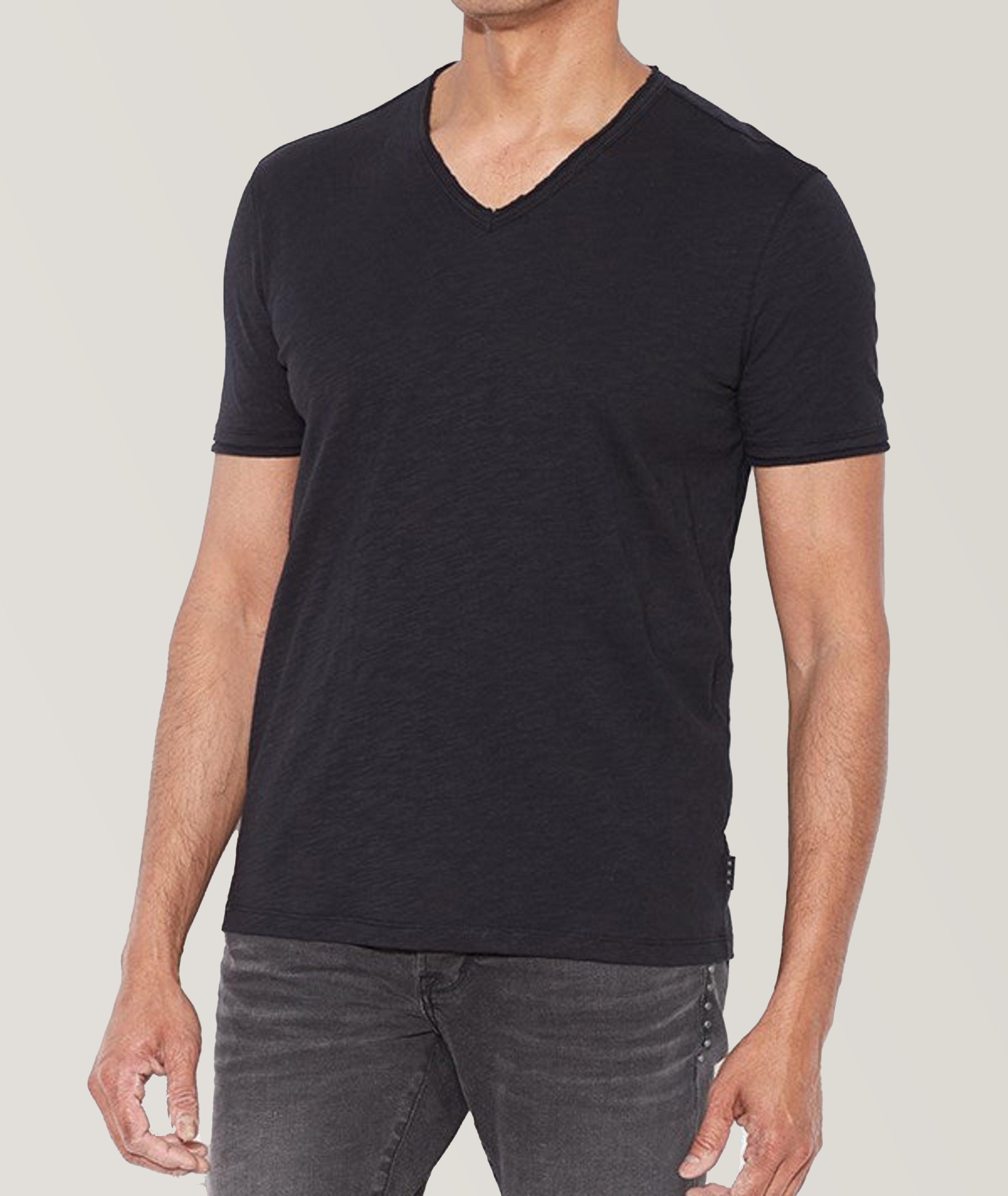 John Varvatos Burnout Cotton Henley T-Shirt, T-Shirts