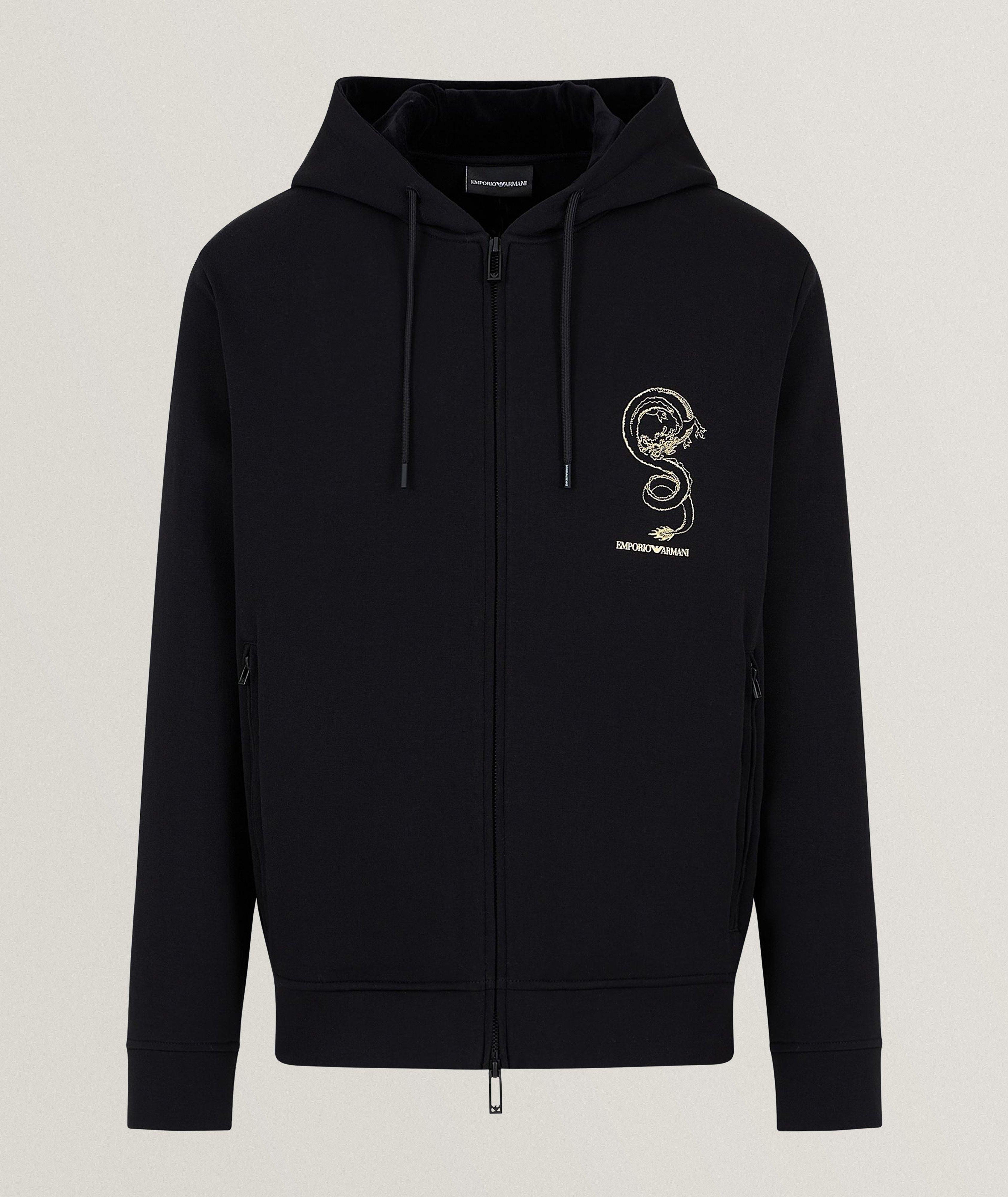 Ea7 black sale zip hoodie