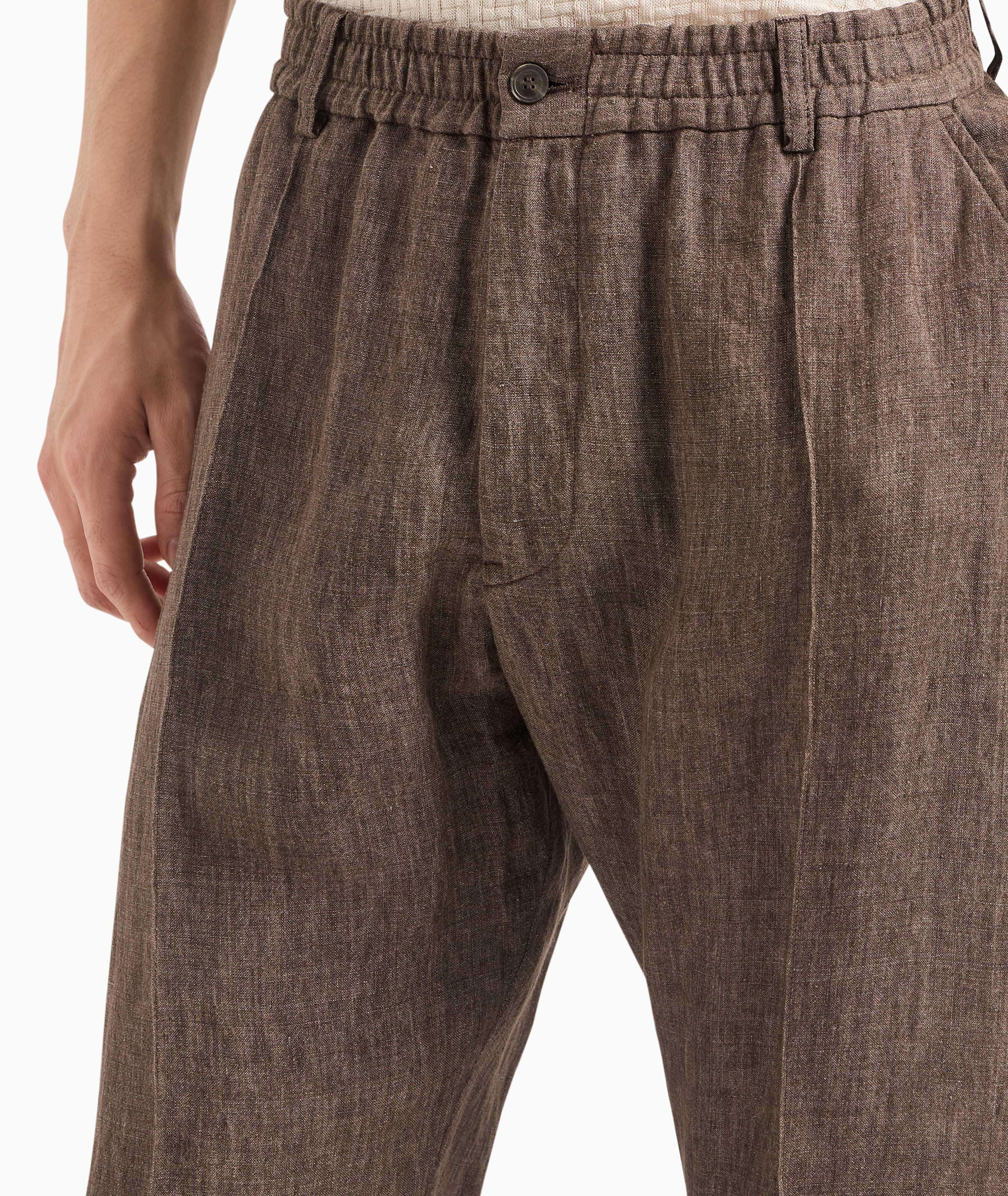Pantalon en crêpe de lin délavé image 3