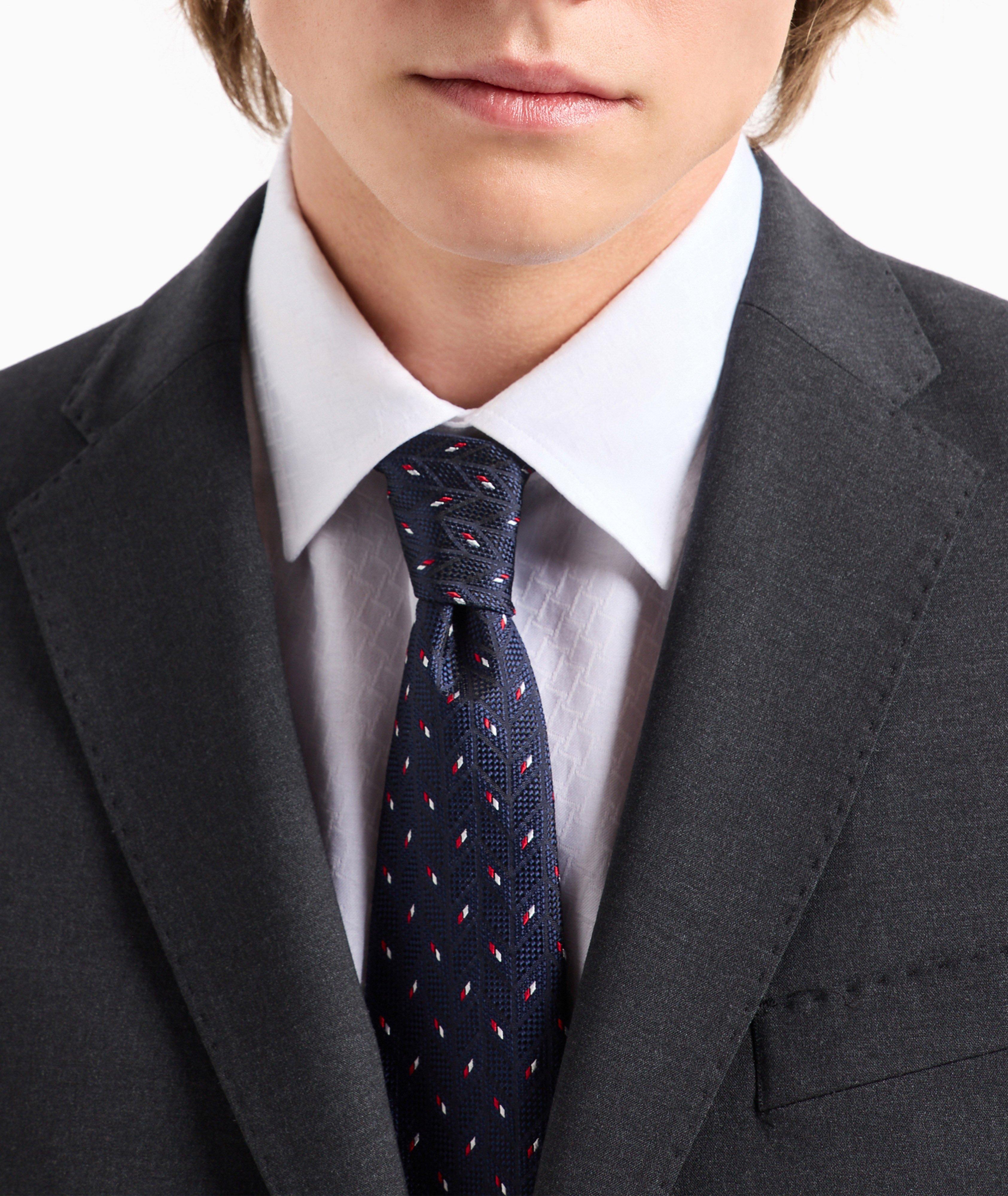 Neat Pattern Silk Tie  image 2