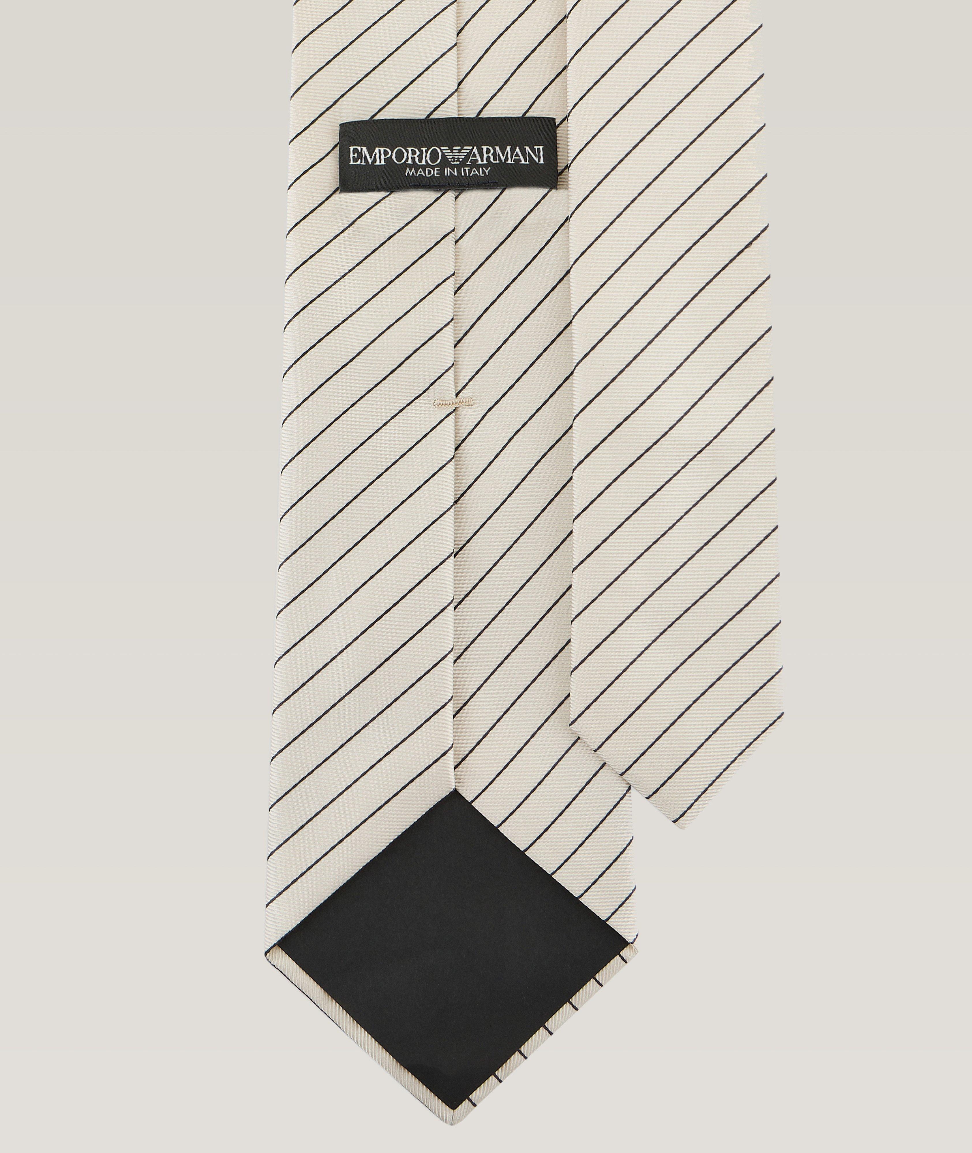 Jacquard Striped Silk Tie  image 1